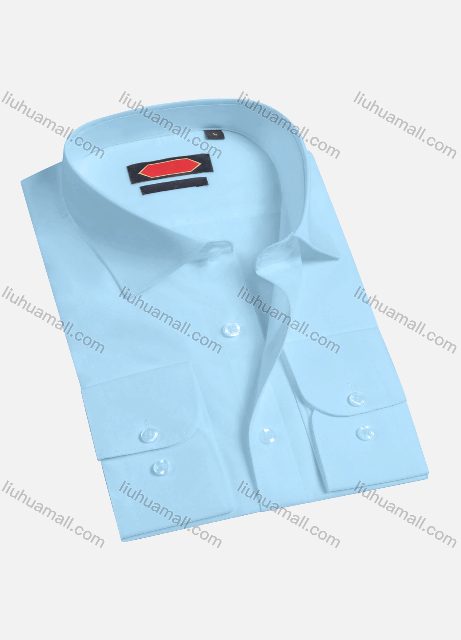 Wholesale Men's Casual Plain Button Down Long Sleeve Collared Shirts 7588-11# - Liuhuamall
