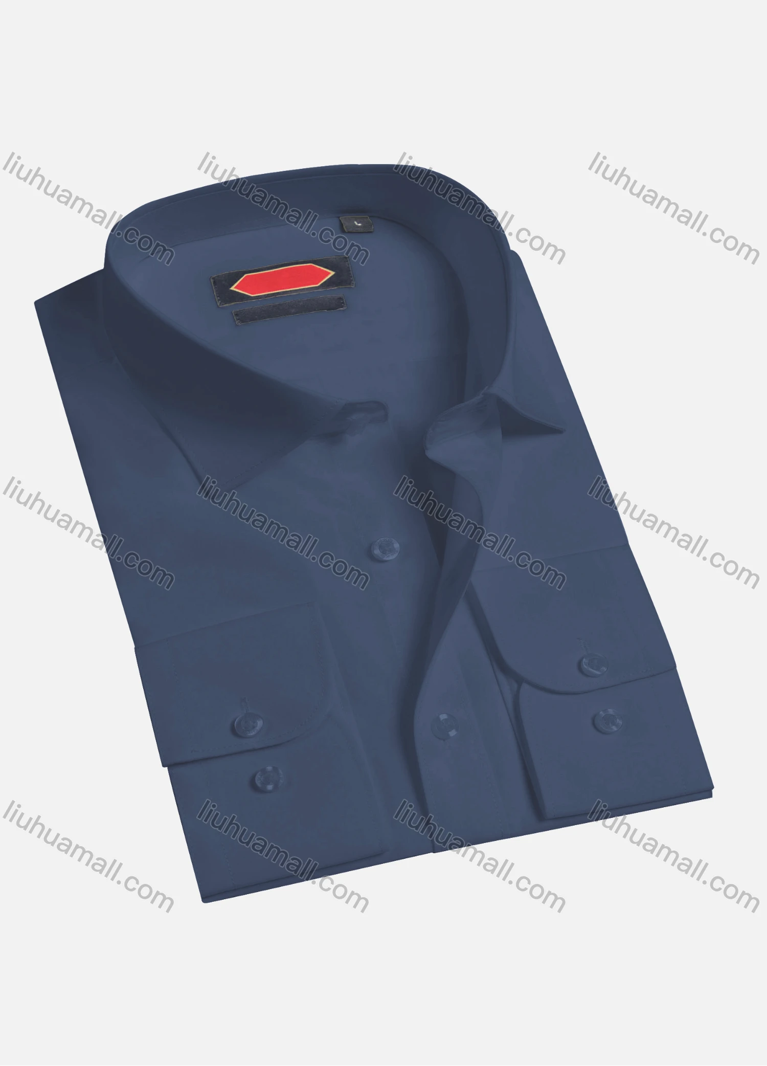 Wholesale Men's Casual Plain Button Down Long Sleeve Collared Shirts 7588-11# - Liuhuamall