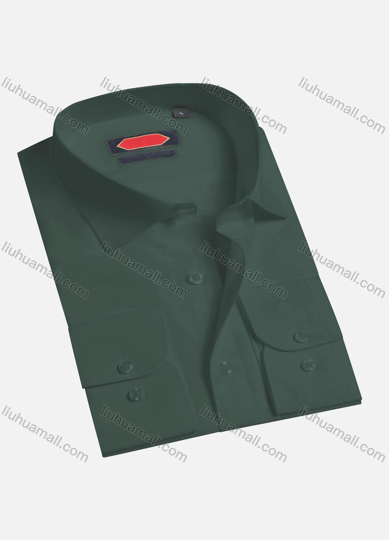 Wholesale Men's Casual Plain Button Down Long Sleeve Collared Shirts 7588-11# - Liuhuamall