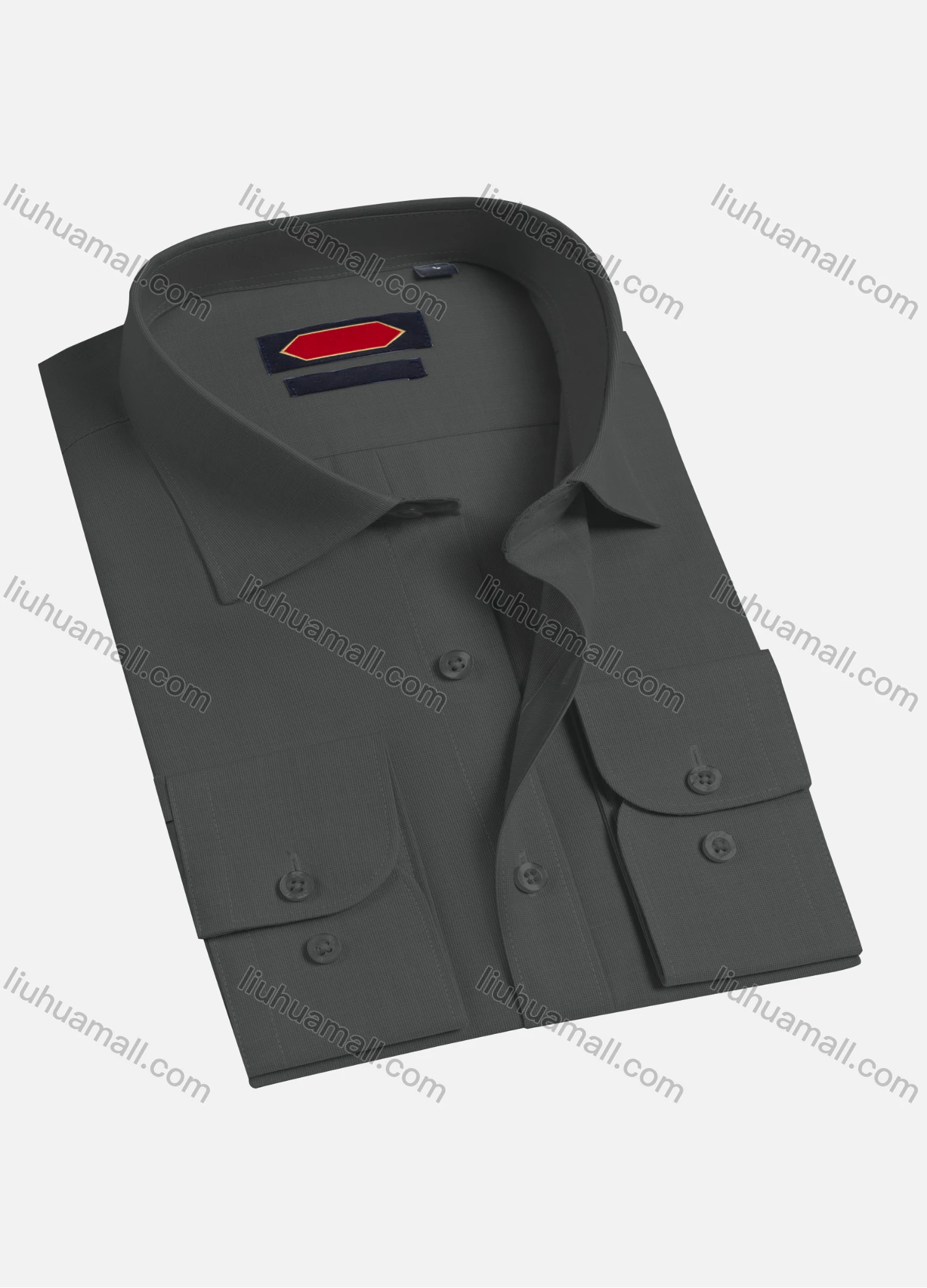 Wholesale Men's Casual Plain Long Sleeve Shirts 6922-2# - Liuhuamall