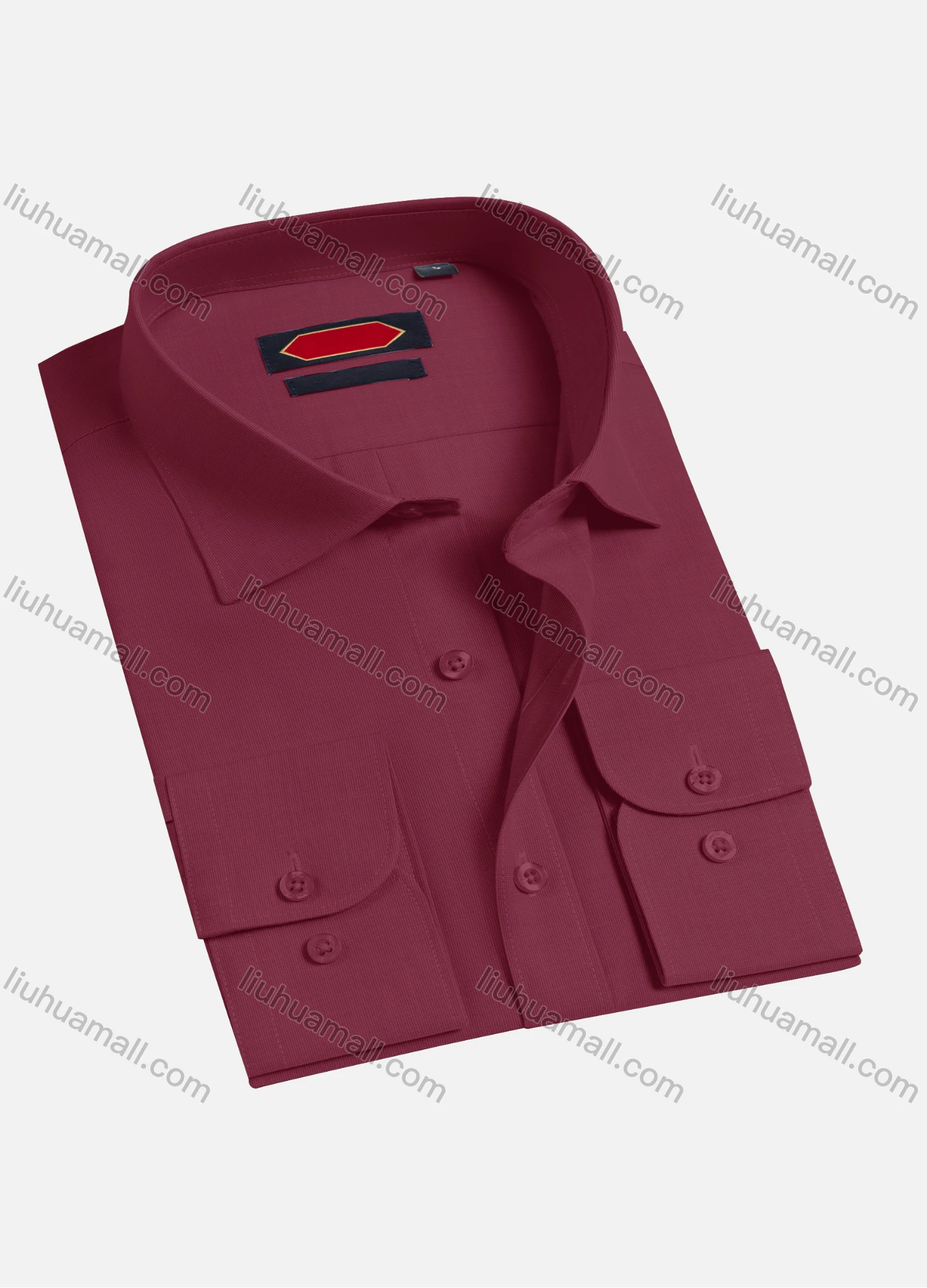 Wholesale Men's Casual Plain Long Sleeve Shirts 6922-2# - Liuhuamall