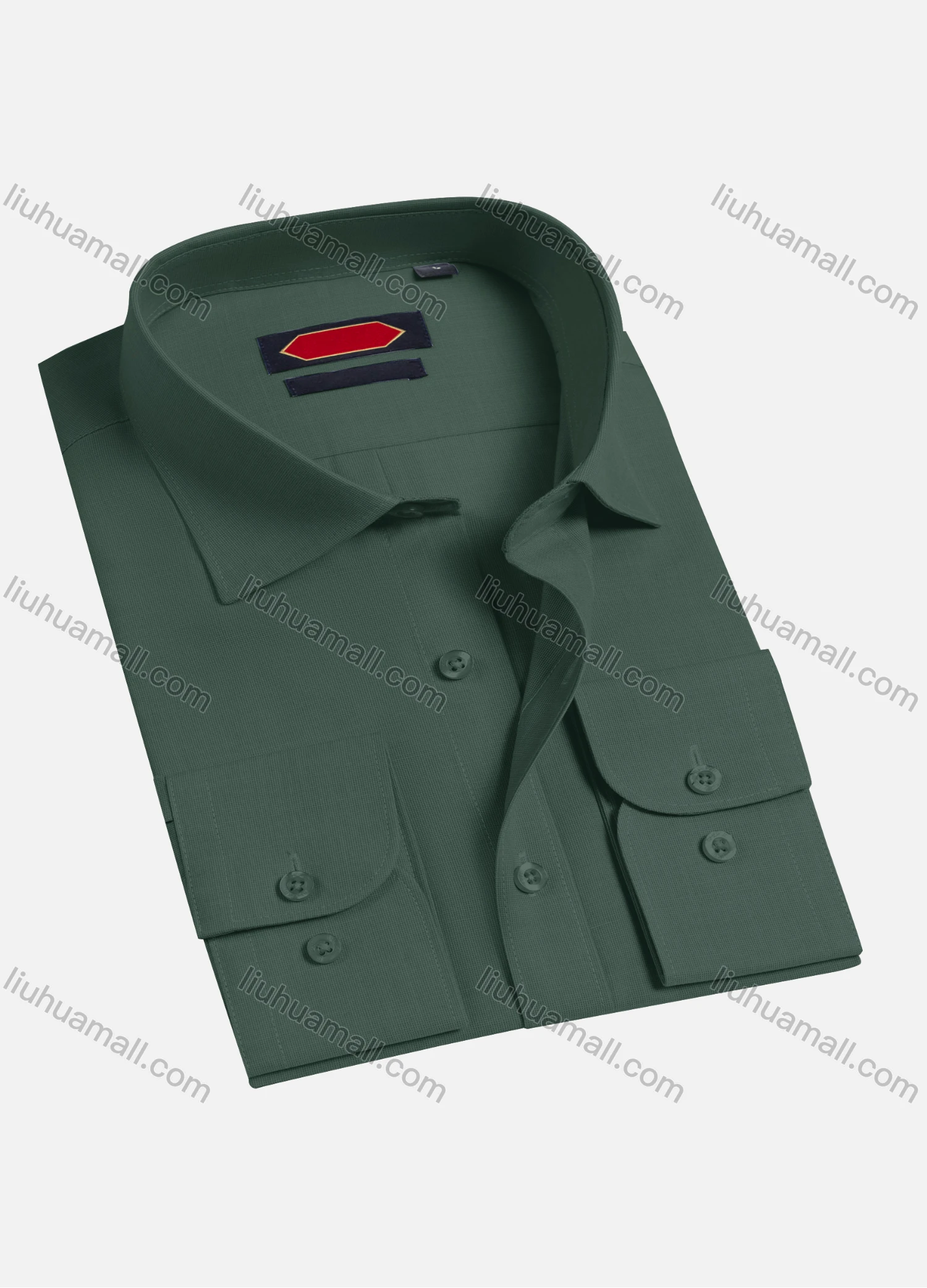 Wholesale Men's Casual Plain Long Sleeve Shirts 6922-2# - Liuhuamall