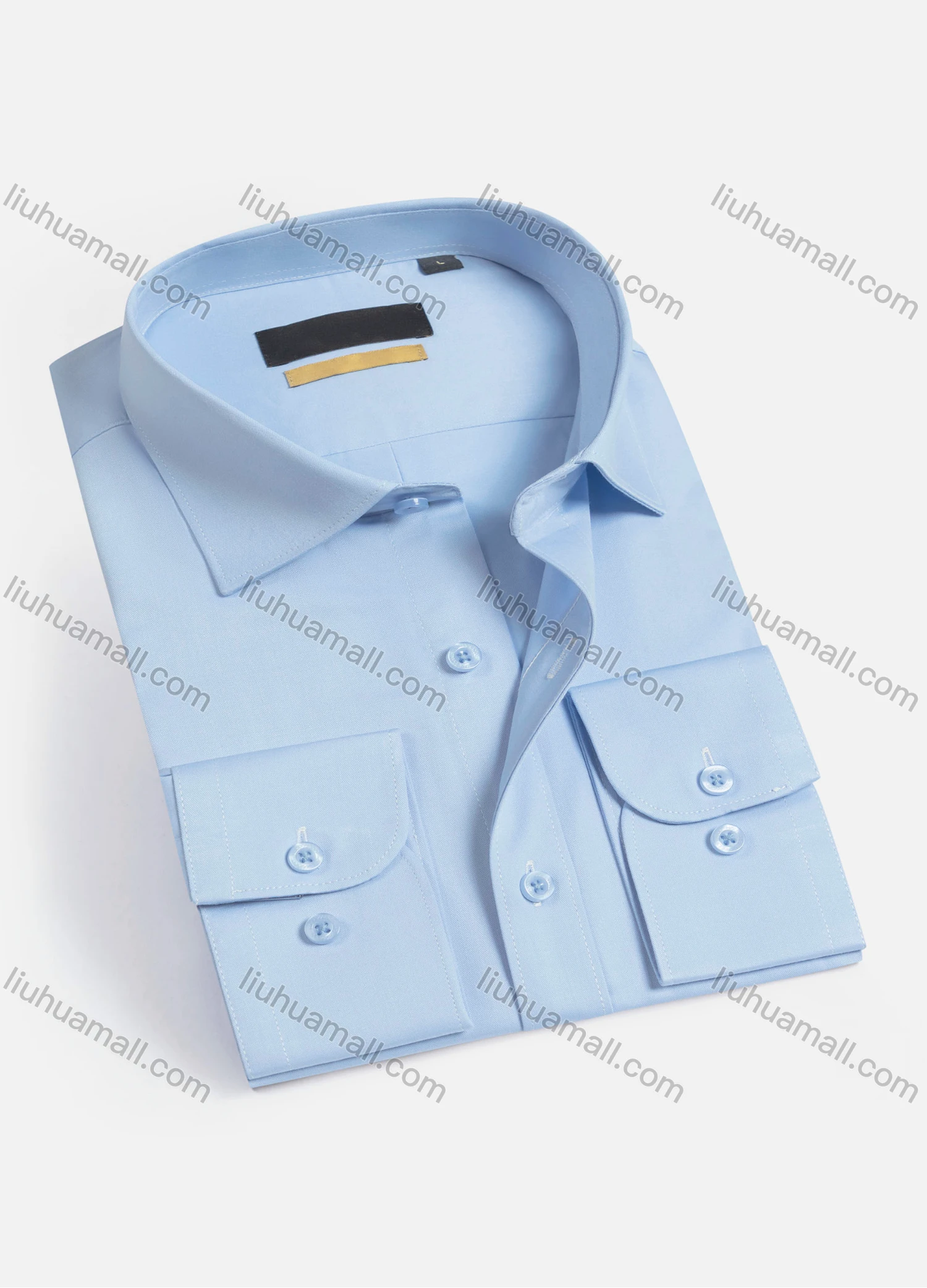 Wholesale Men's Casual Plain Long Sleeve Shirts 2102-16# - Liuhuamall