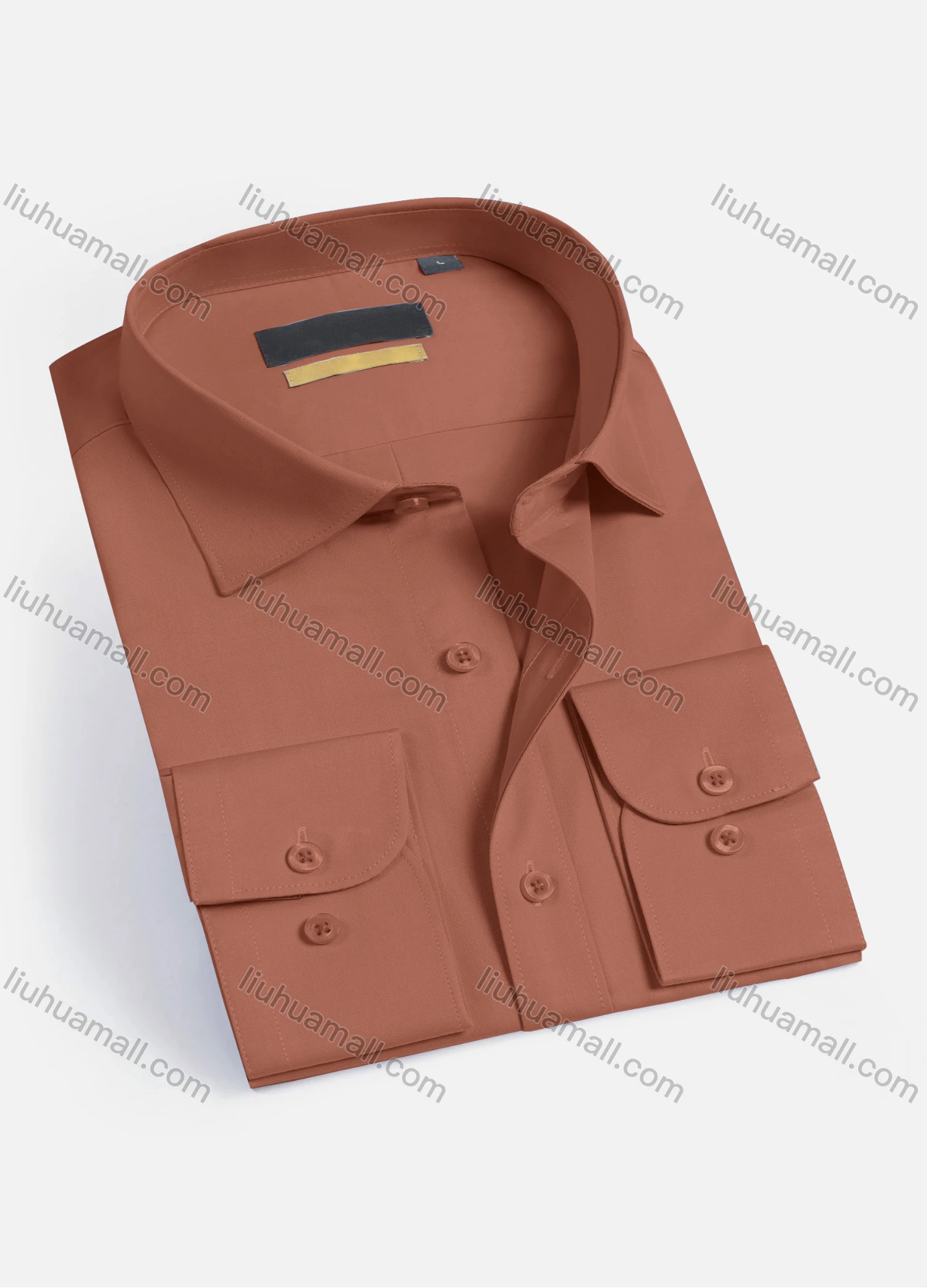Wholesale Men's Casual Plain Long Sleeve Shirts 2102-16# - Liuhuamall