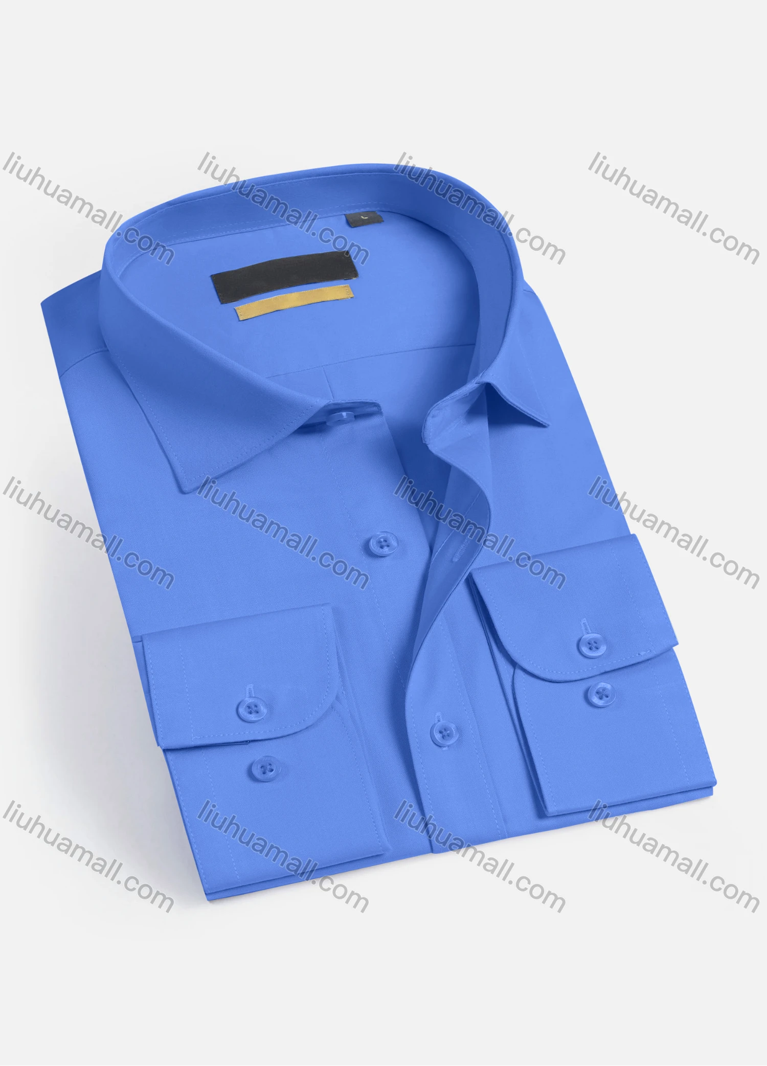 Wholesale Men's Casual Plain Long Sleeve Shirts 2102-16# - Liuhuamall