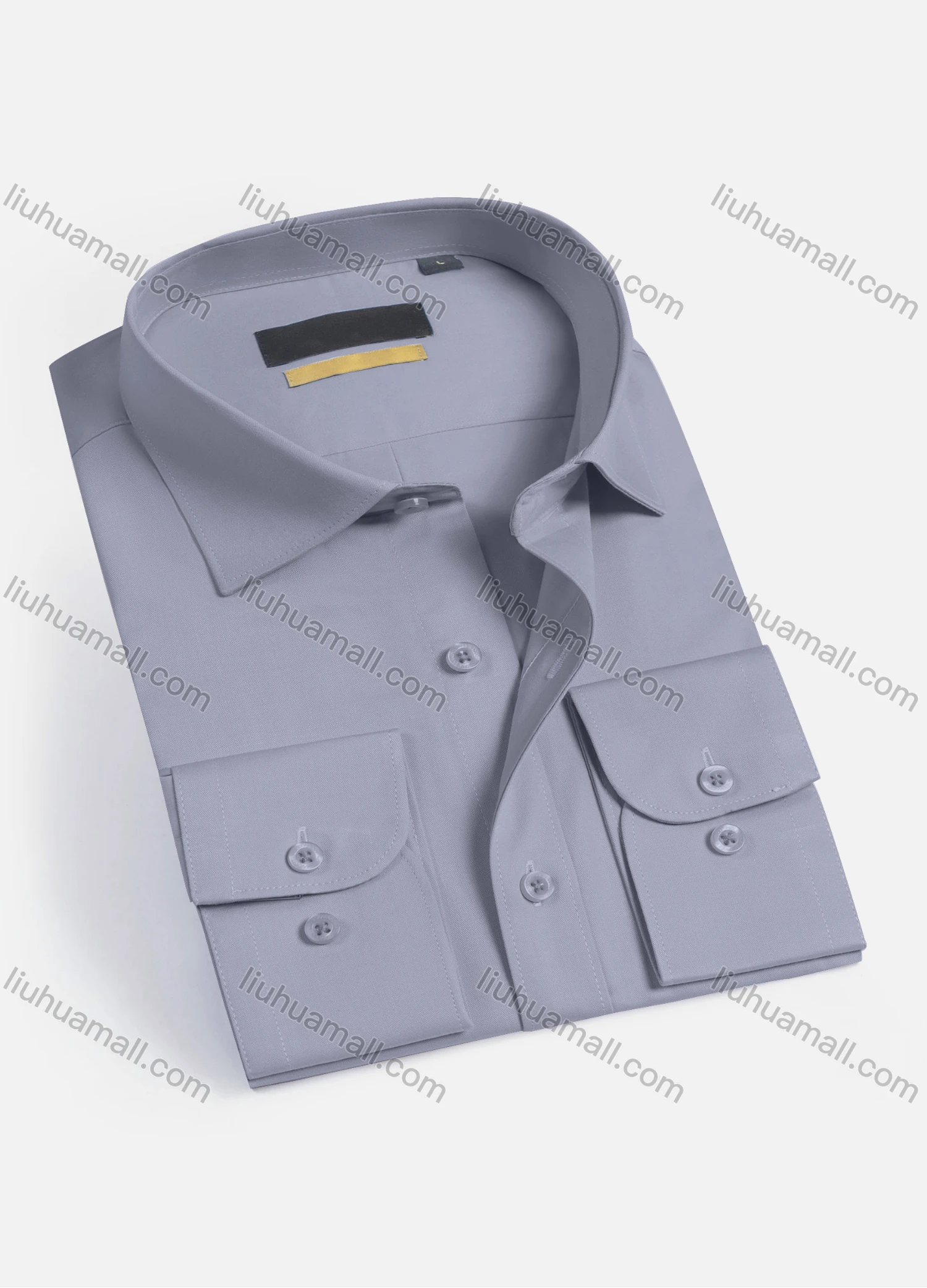 Wholesale Men's Casual Plain Long Sleeve Shirts 2102-16# - Liuhuamall