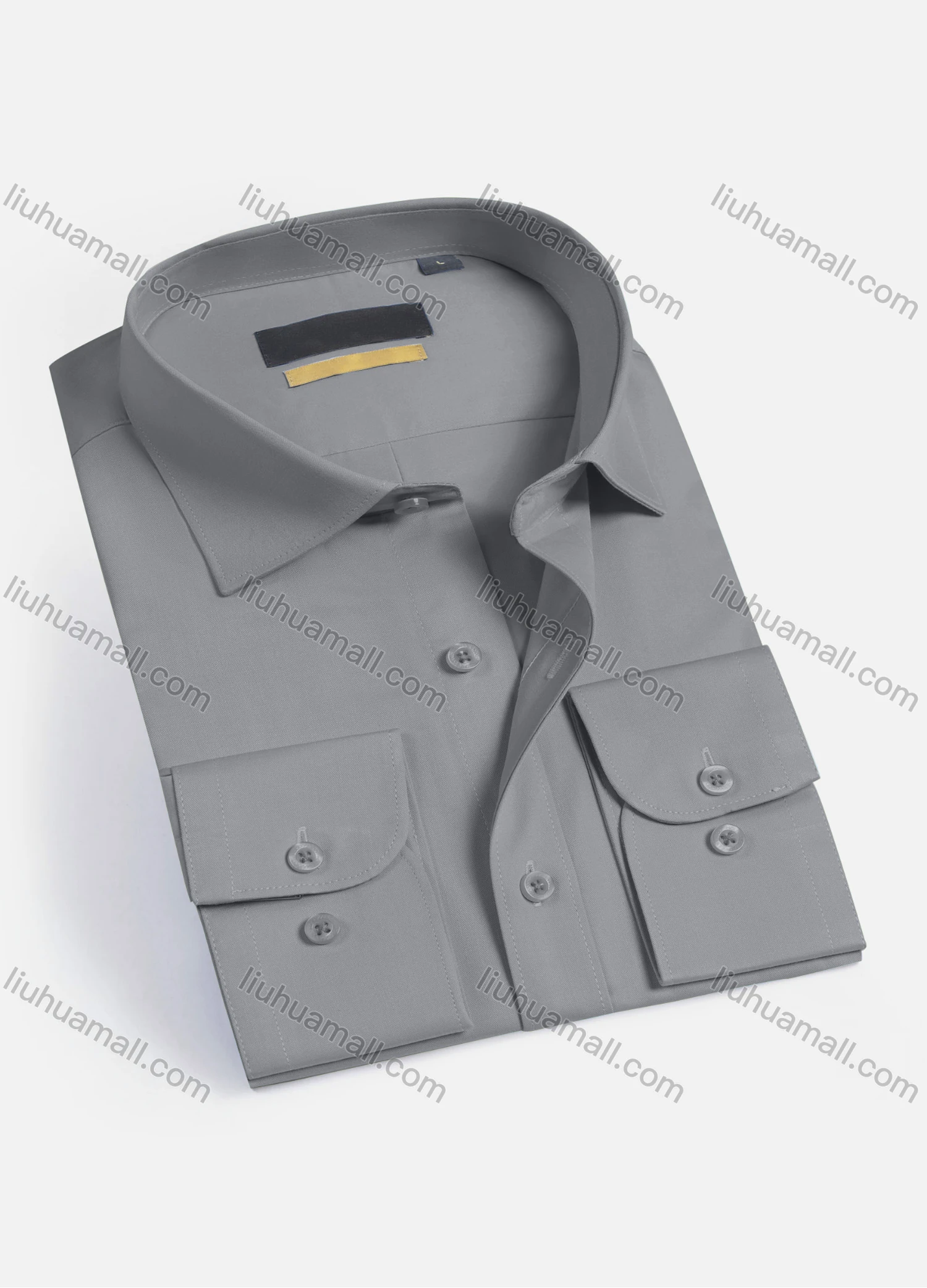 Wholesale Men's Casual Plain Long Sleeve Shirts 2102-16# - Liuhuamall