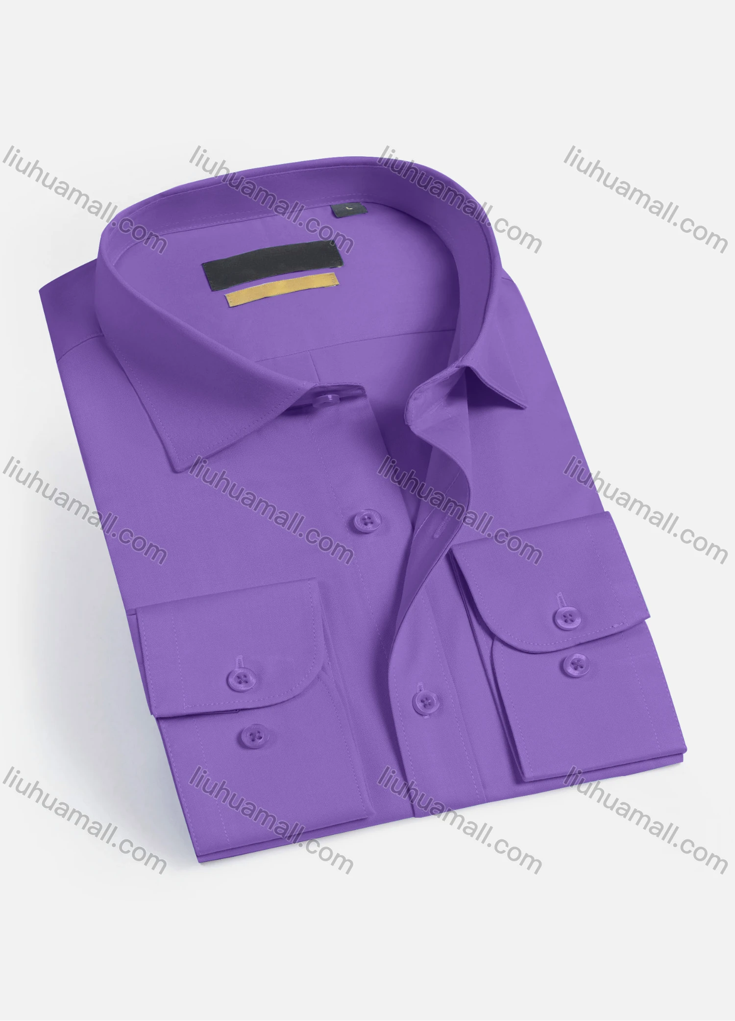 Wholesale Men's Casual Plain Long Sleeve Shirts 2102-16# - Liuhuamall