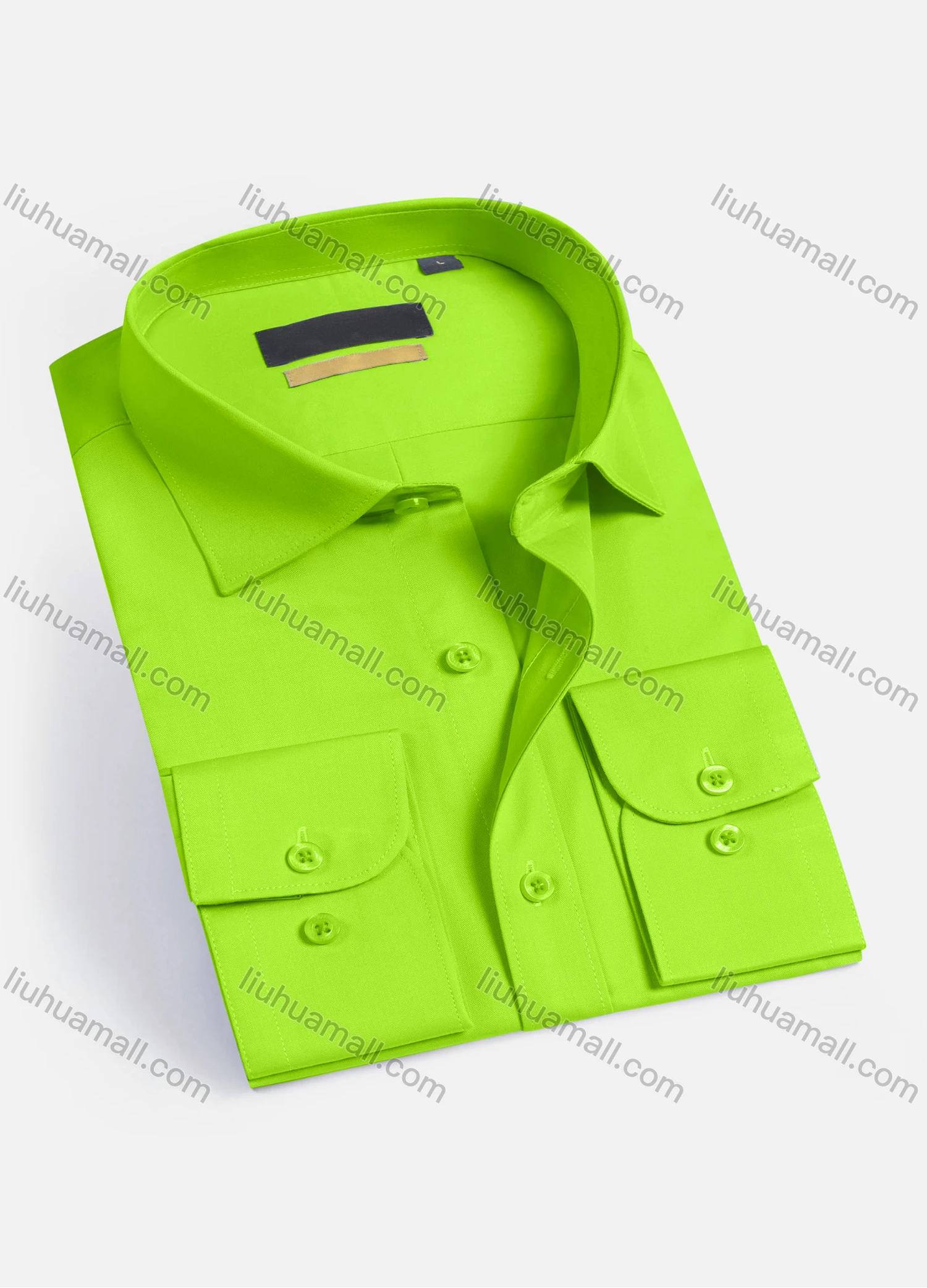 Wholesale Men's Casual Plain Long Sleeve Shirts 2102-16# - Liuhuamall