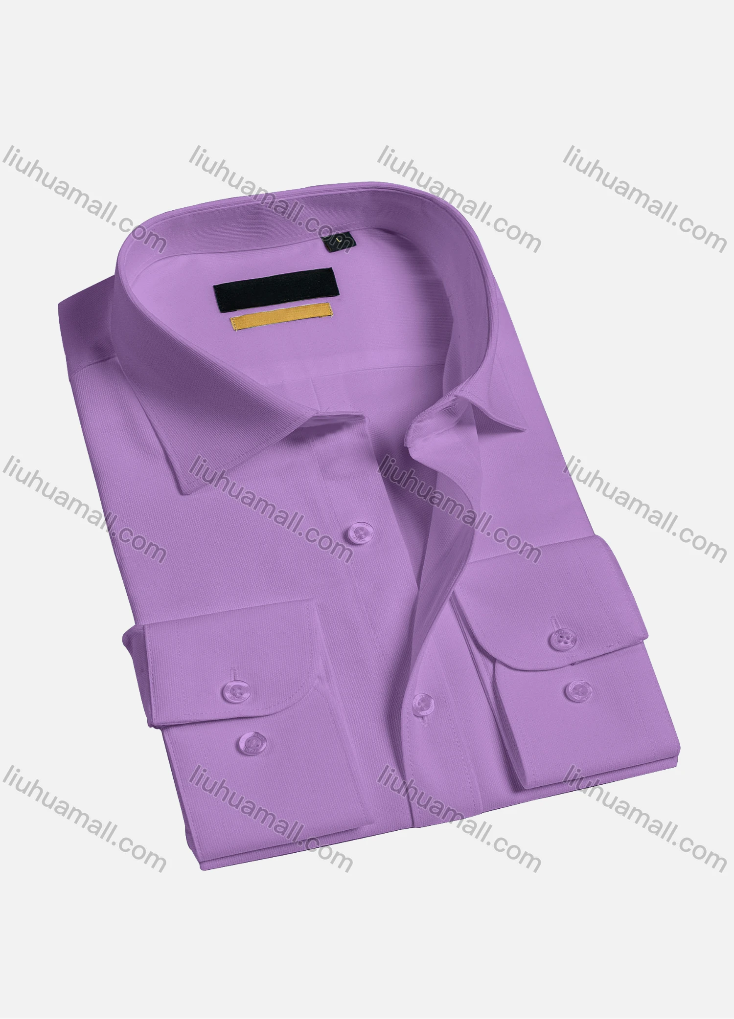 Wholesale Men's Casual Plain Long Sleeve Shirts 1906-off white# - Liuhuamall