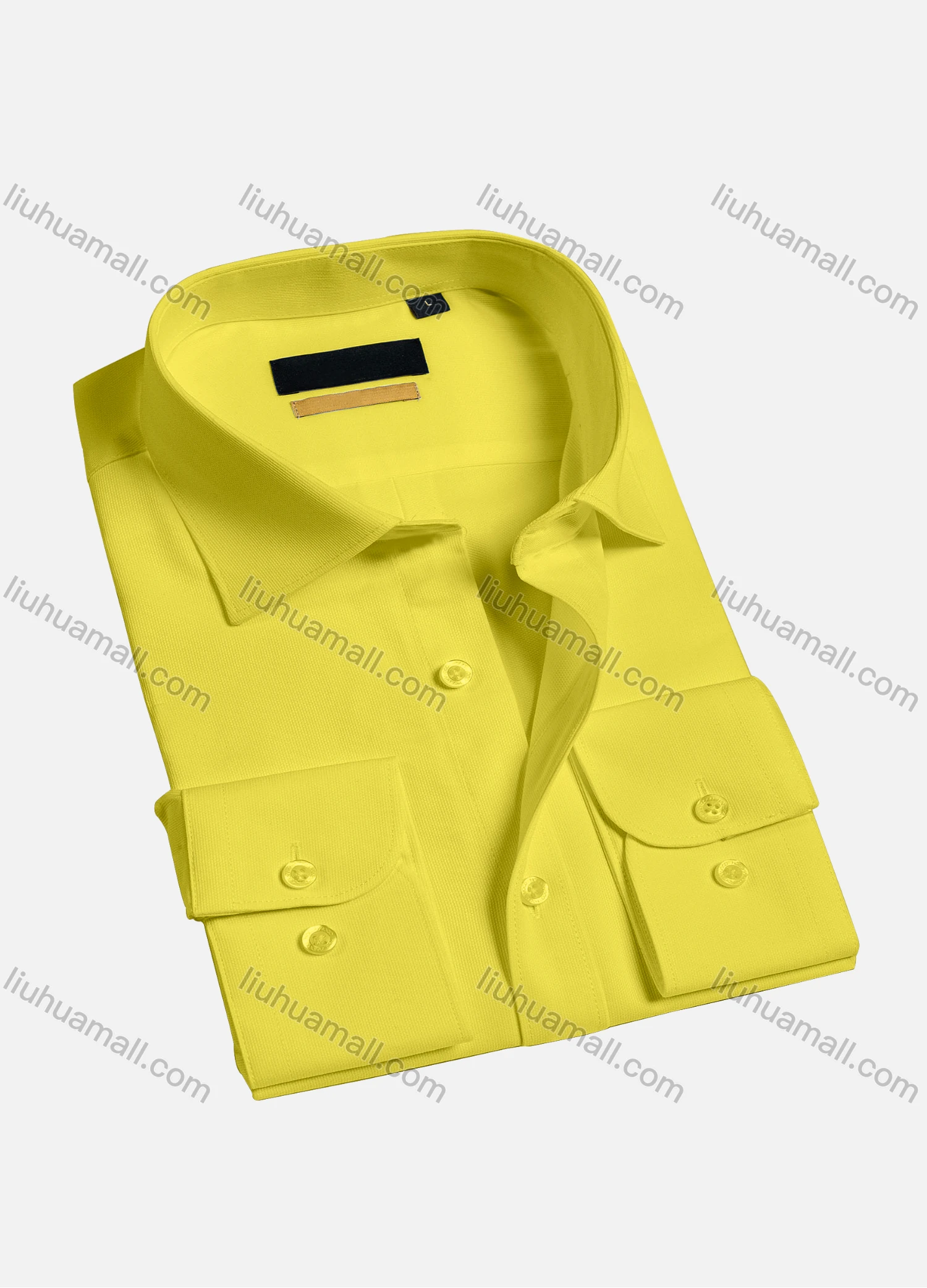 Wholesale Men's Casual Plain Long Sleeve Shirts 1906-off white# - Liuhuamall