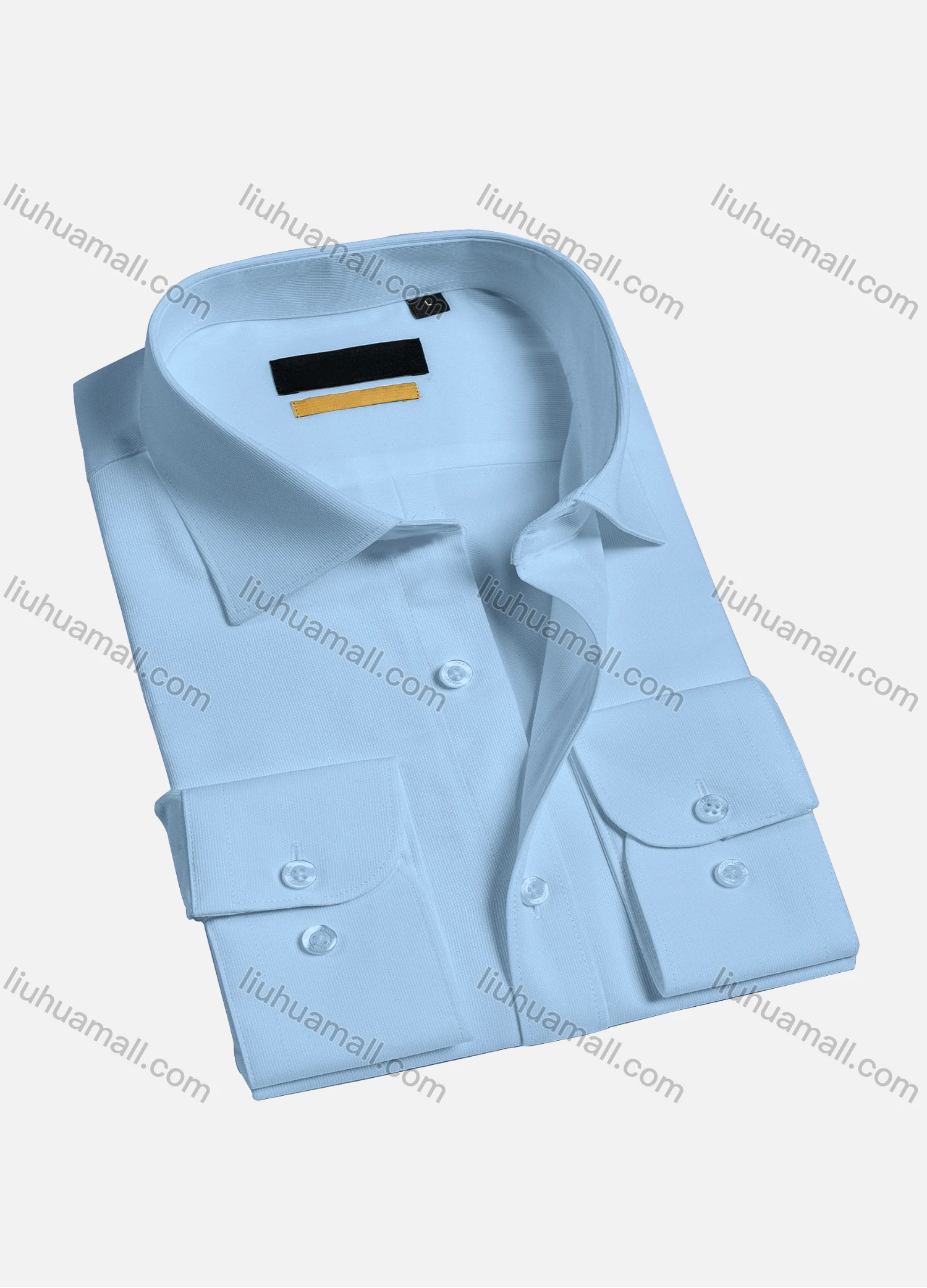 Wholesale Men's Casual Plain Long Sleeve Shirts 1906-off white# - Liuhuamall