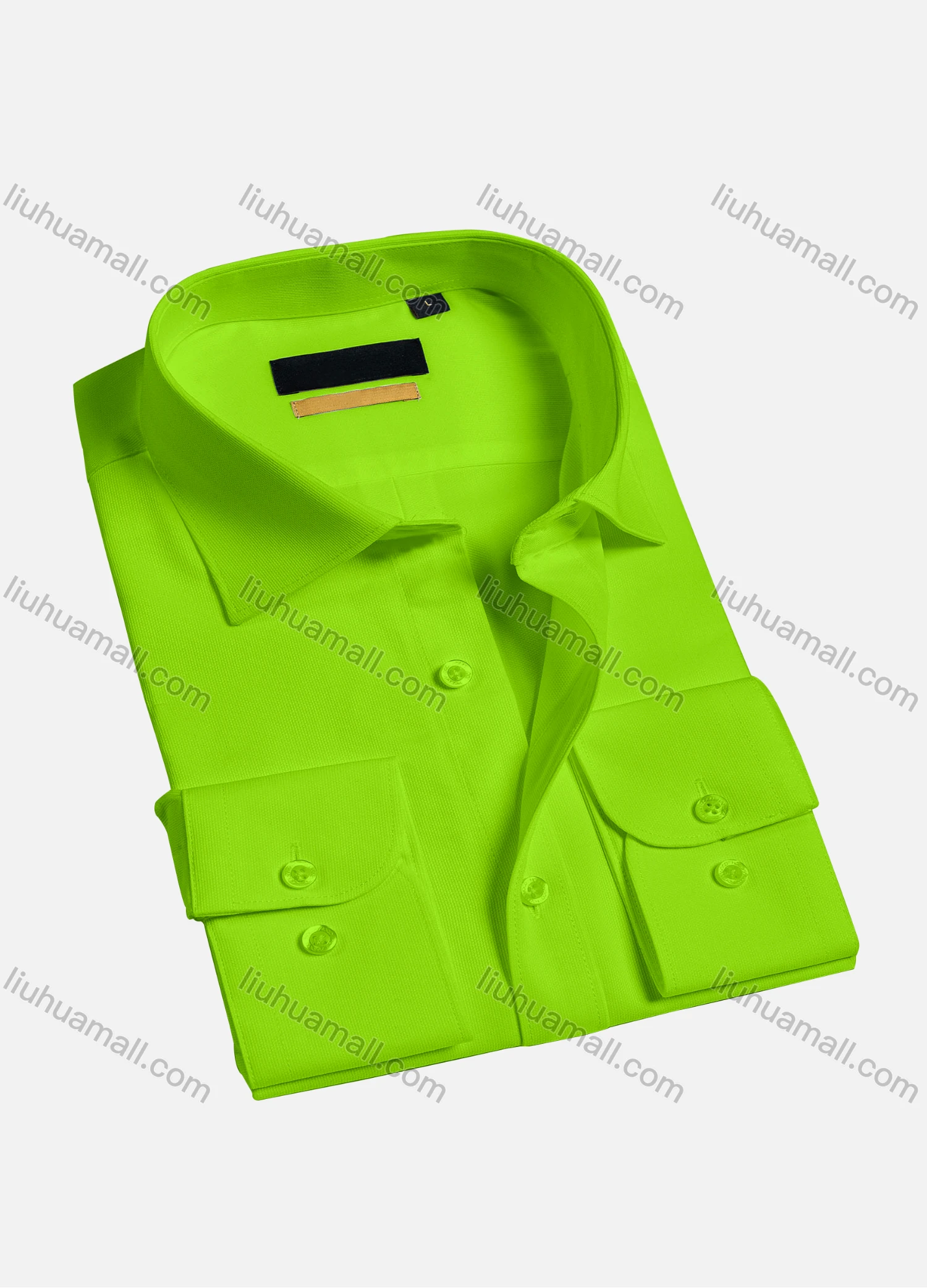 Wholesale Men's Casual Plain Long Sleeve Shirts 1906-off white# - Liuhuamall