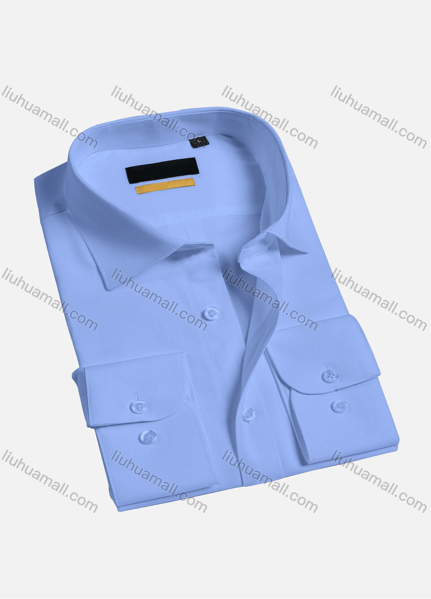 Wholesale Men's Casual Plain Long Sleeve Shirts 1906-off white# - Liuhuamall