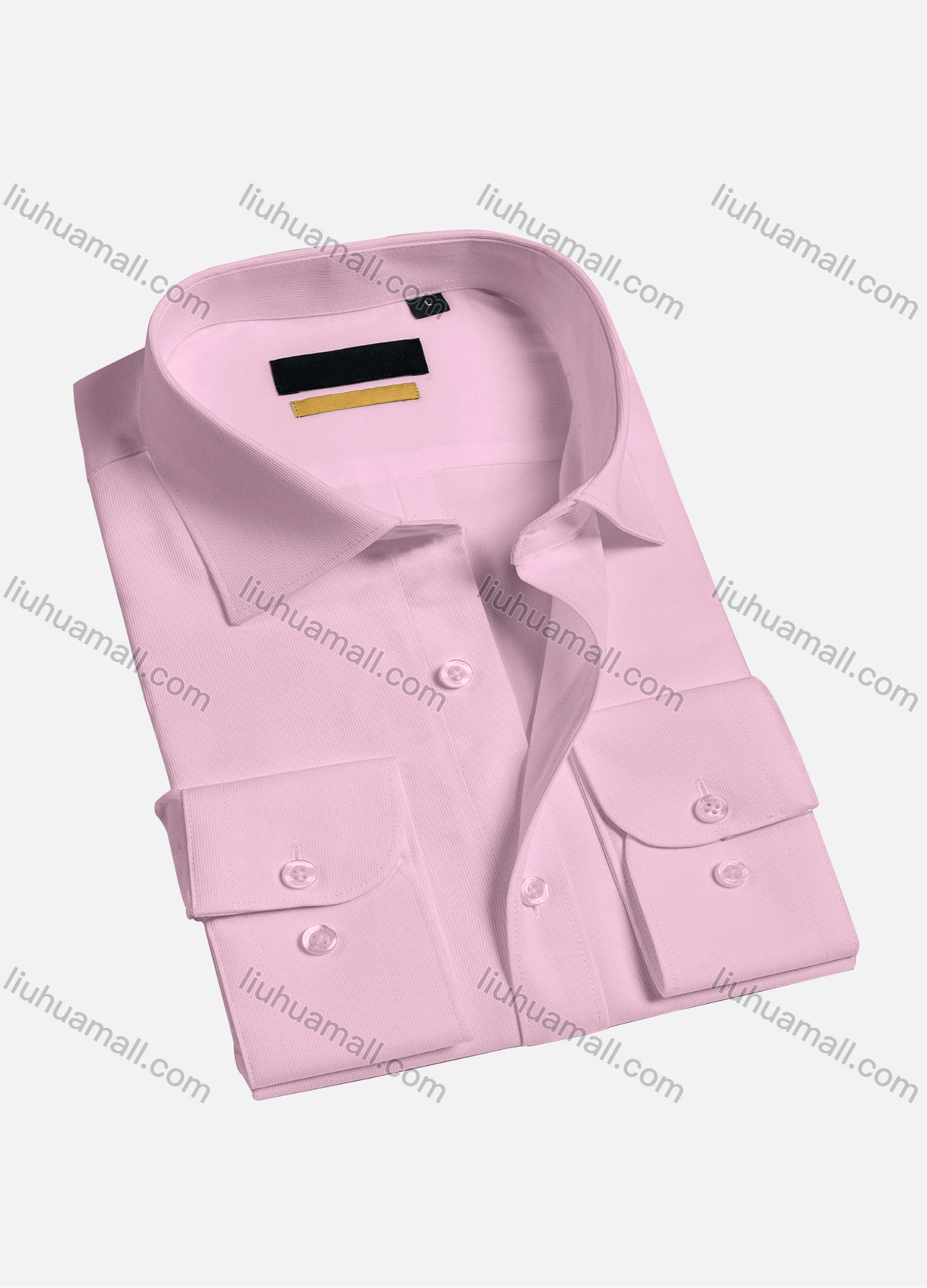 Wholesale Men's Casual Plain Long Sleeve Shirts 1906-off white# - Liuhuamall
