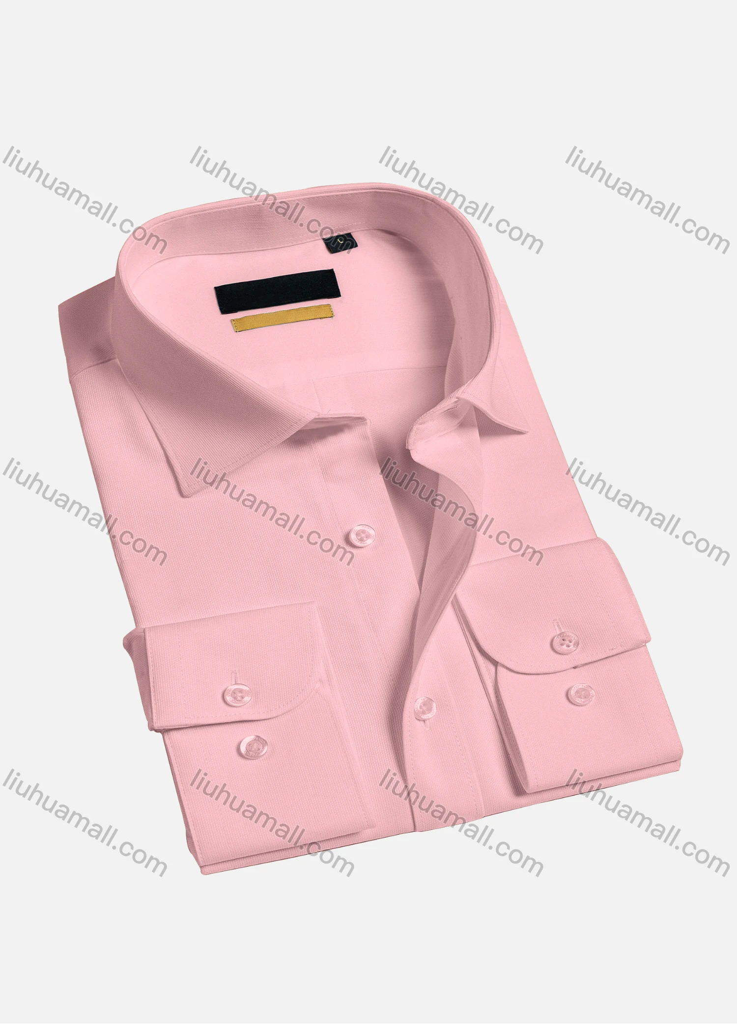 Wholesale Men's Casual Plain Long Sleeve Shirts 1906-off white# - Liuhuamall