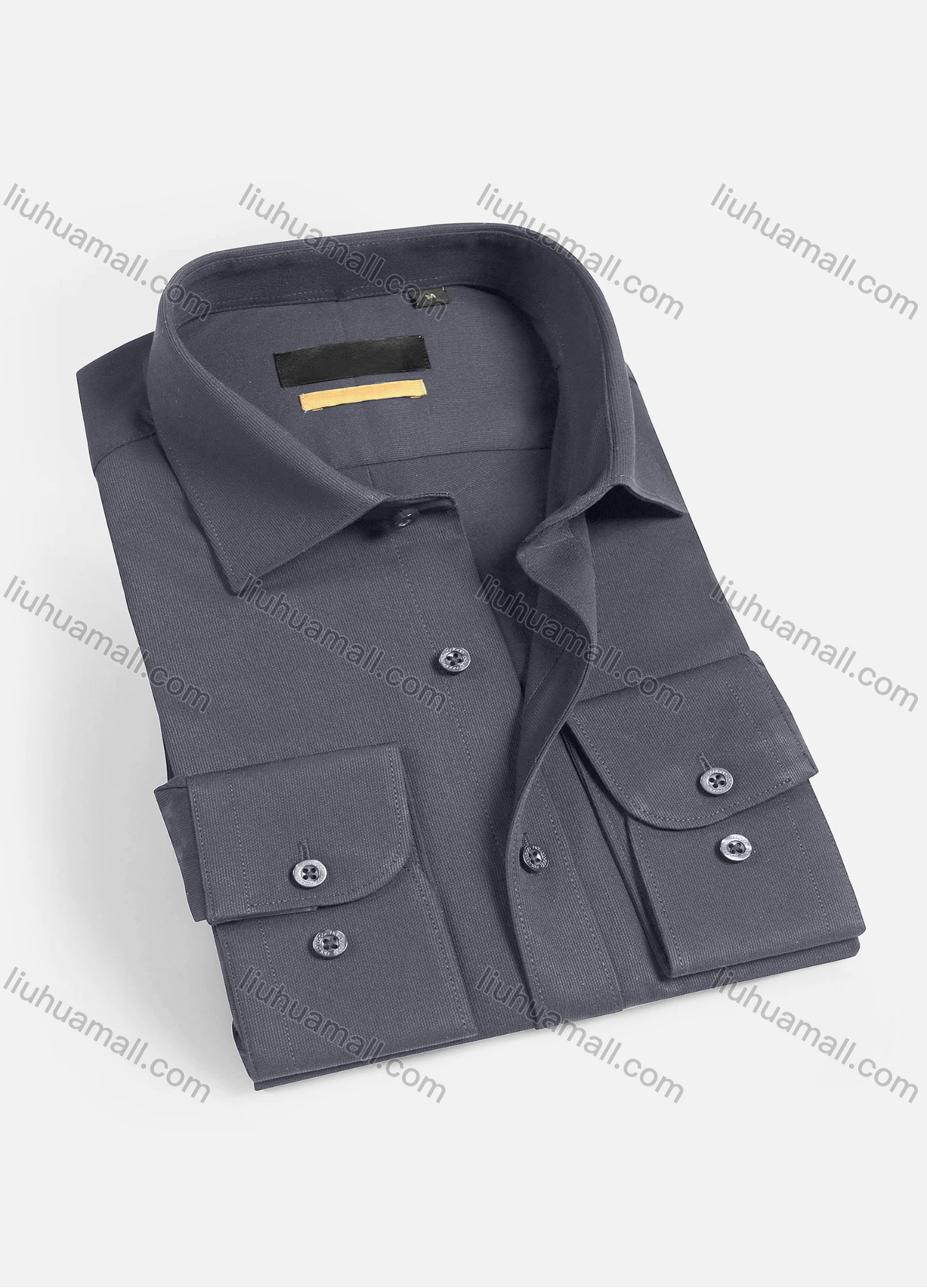 Wholesale Men's Casual Plain Long Sleeve Shirts 1901-12# - Liuhuamall