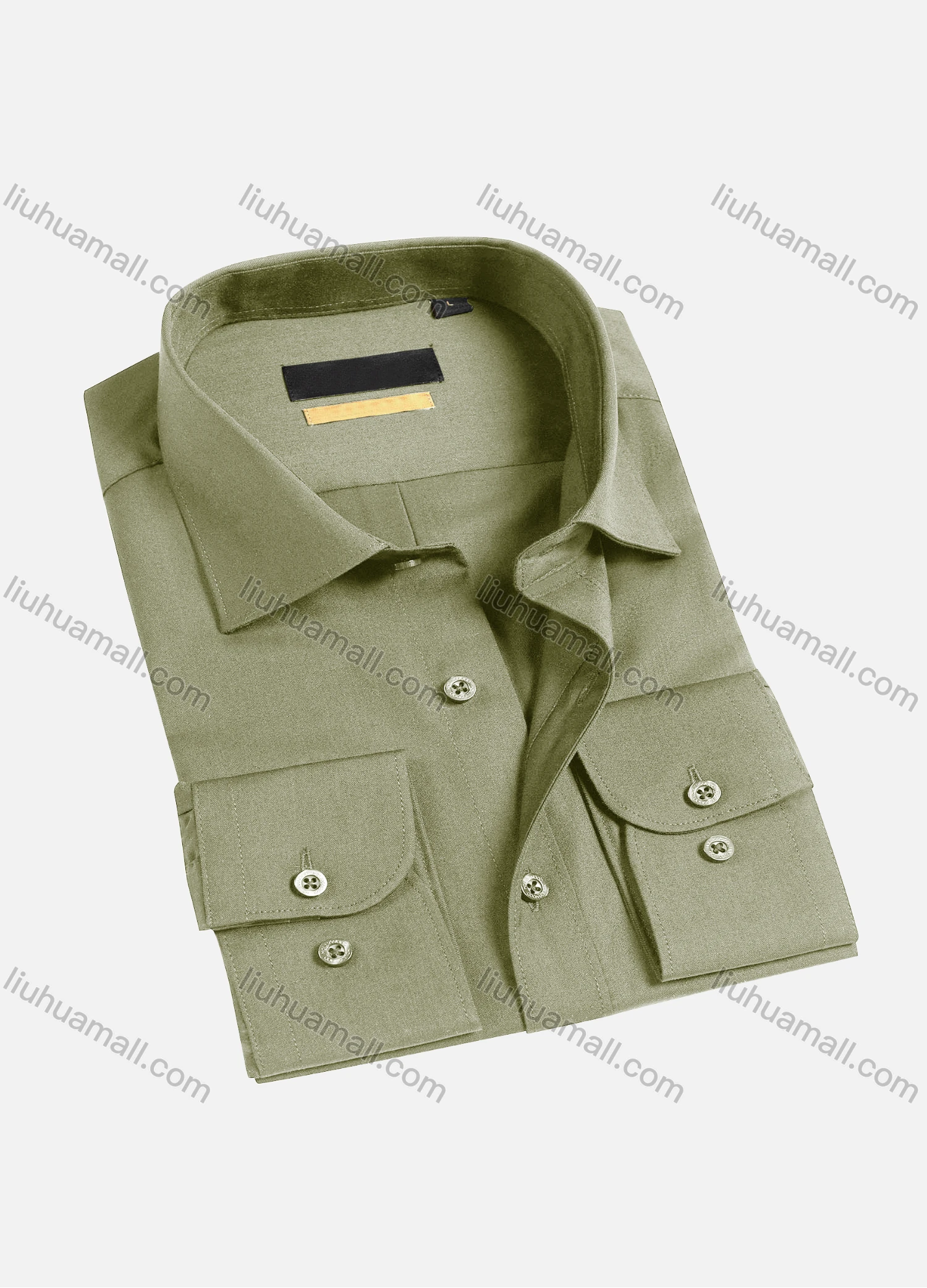 Wholesale Men's Casual Plain Long Sleeve Shirts 1654-2# - Liuhuamall