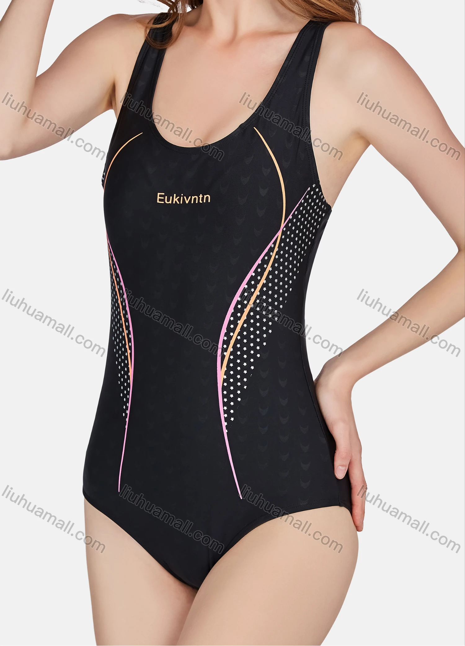 Wholesale Women's Sporty Elastic Straps One Piece Swimsuit 9001# - Liuhuamall