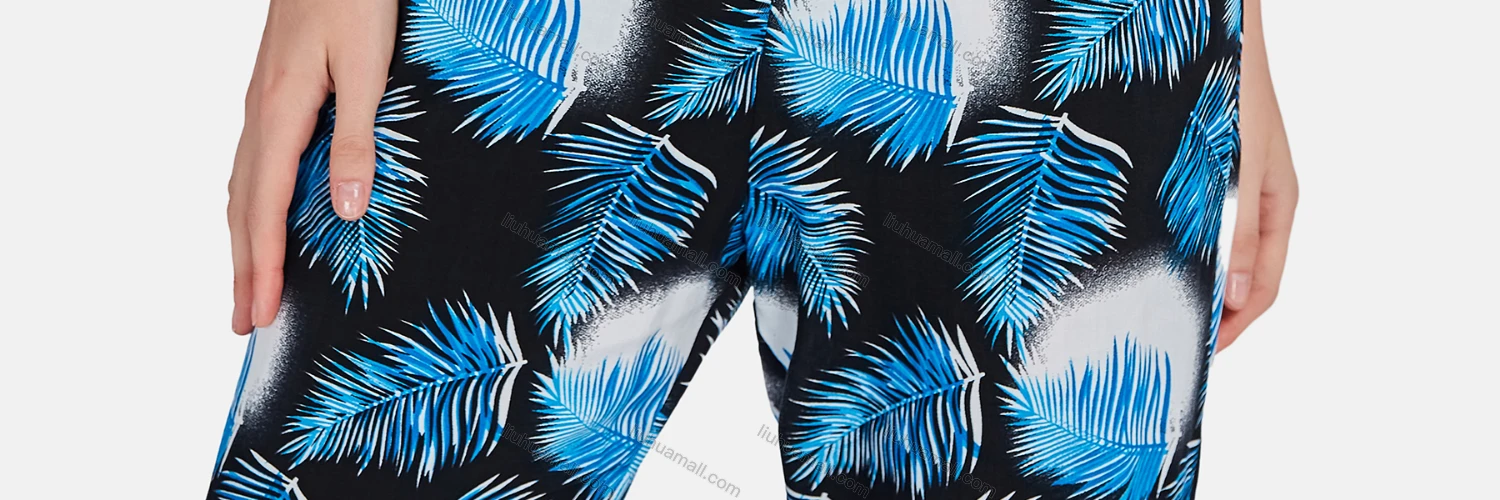 Wholesale Women's Casual High Waist Leaf Zip Front Jumpsuit 2047# - Liuhuamall