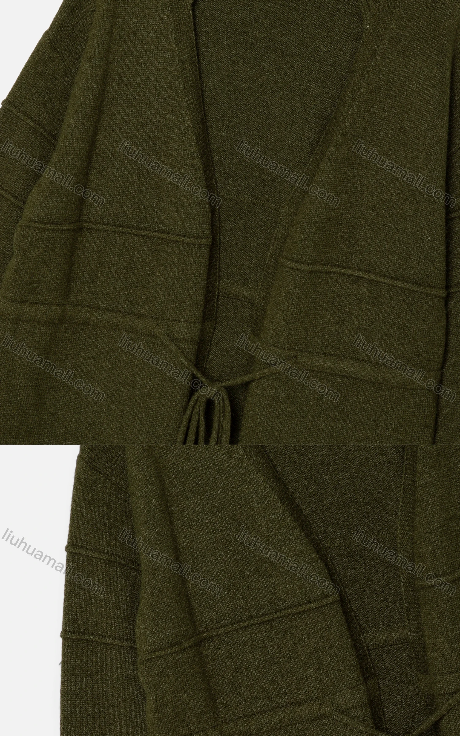 Wholesale Women's Casual Long Sleeve Loose Fit Drawstring Knit Cardigan VC0055# - Liuhuamall