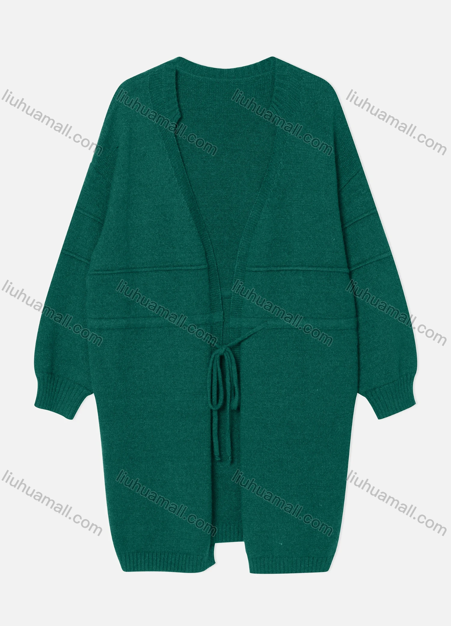 Wholesale Women's Casual Long Sleeve Loose Fit Drawstring Knit Cardigan VC0055# - Liuhuamall