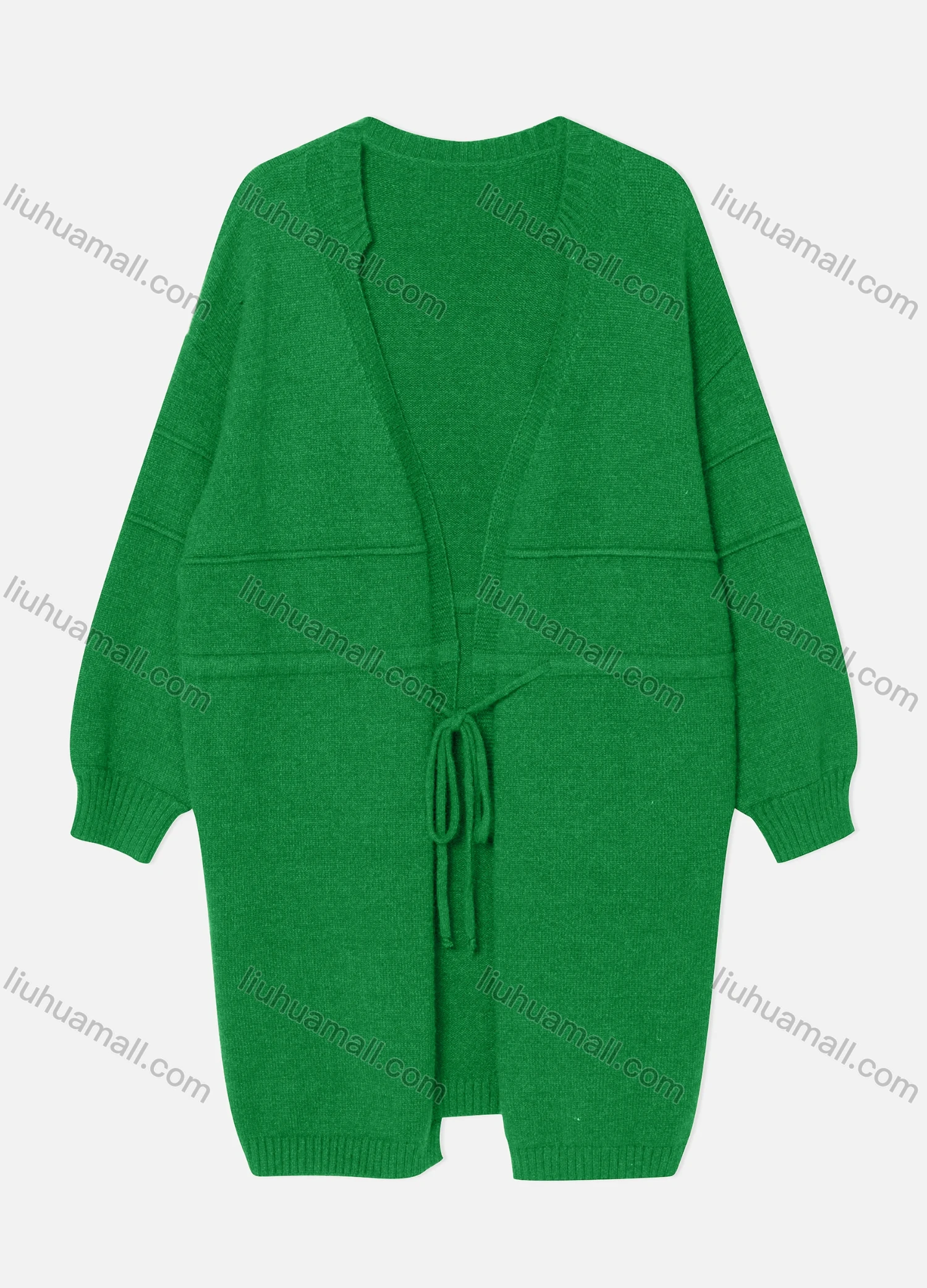 Wholesale Women's Casual Long Sleeve Loose Fit Drawstring Knit Cardigan VC0055# - Liuhuamall