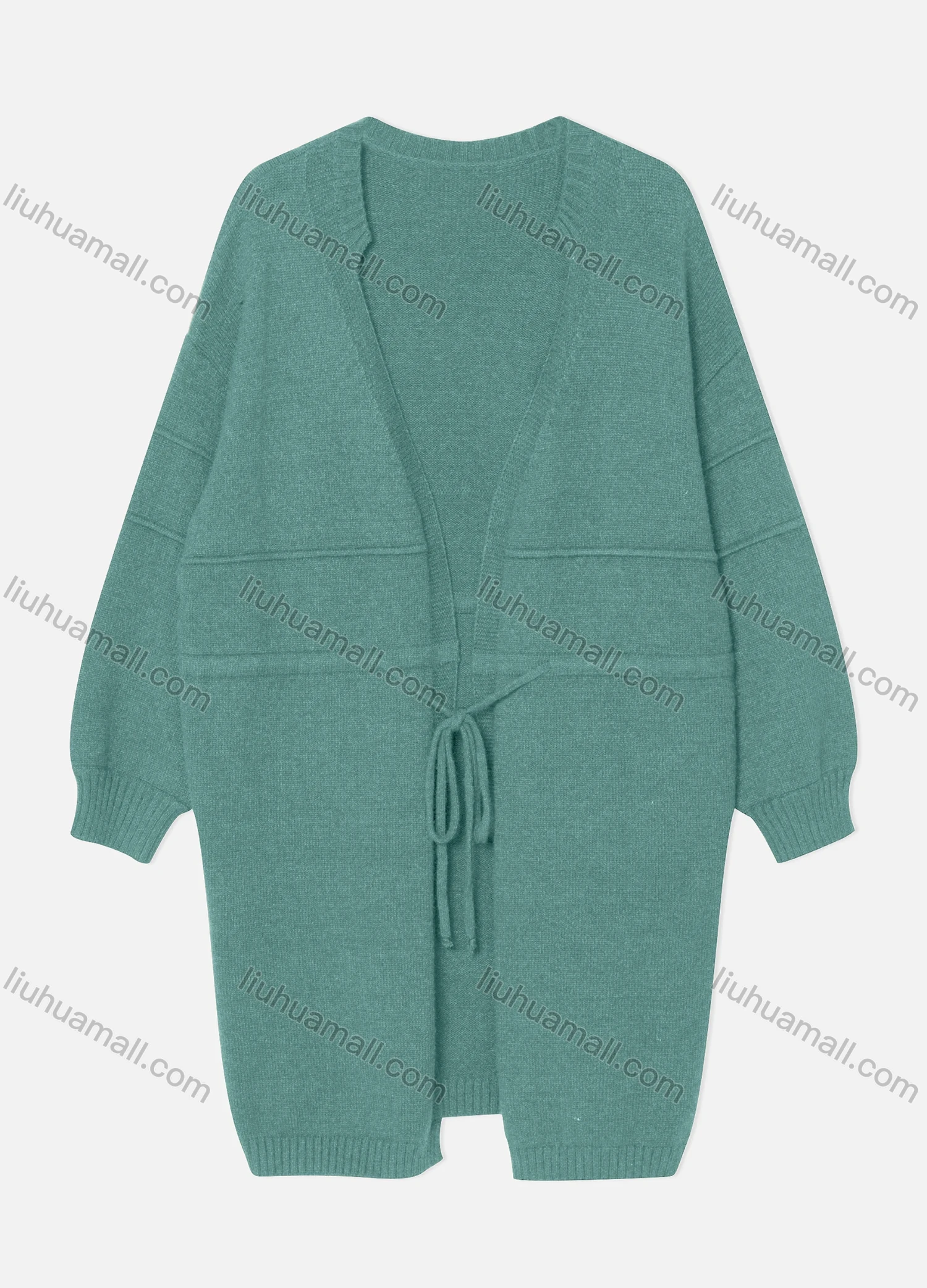 Wholesale Women's Casual Long Sleeve Loose Fit Drawstring Knit Cardigan VC0055# - Liuhuamall