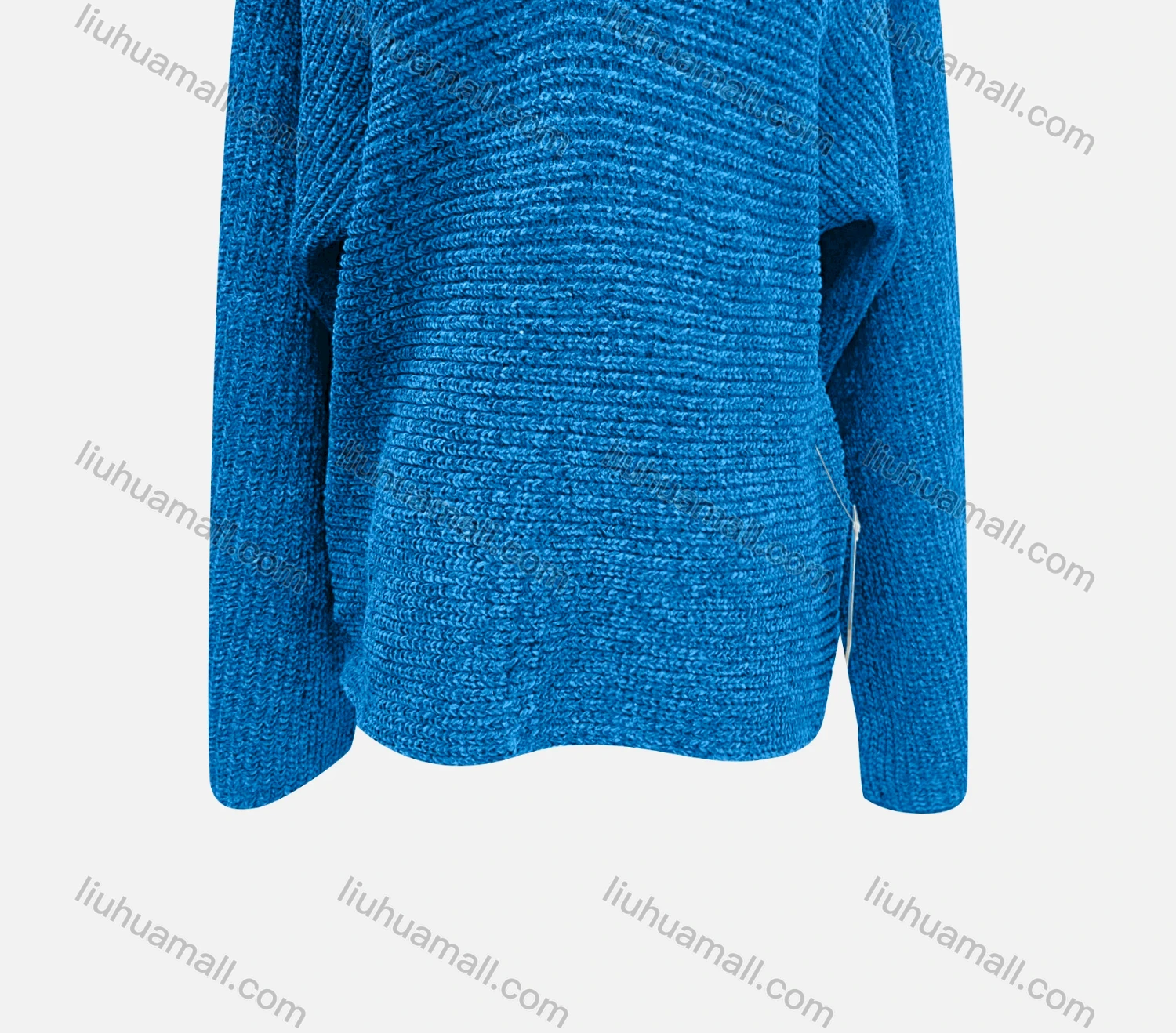 Wholesale Women's Casual Collared Long Sleeve Plain Rib Knit Sweater F2385# - Liuhuamall