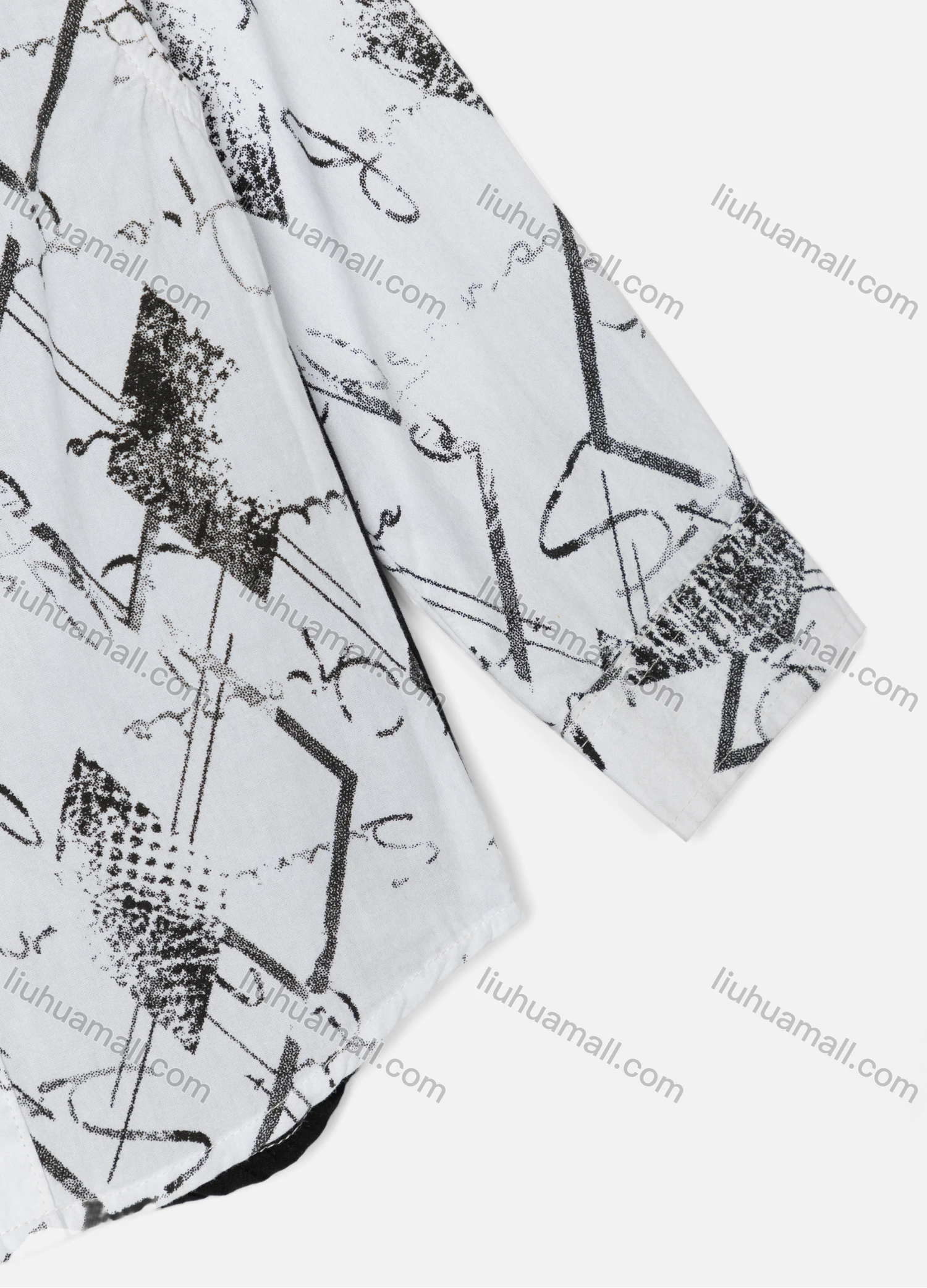 Wholesale Boy's Casual Splicing Colorblock Letter Geometric Print Long Sleeve Shirt - Liuhuamall