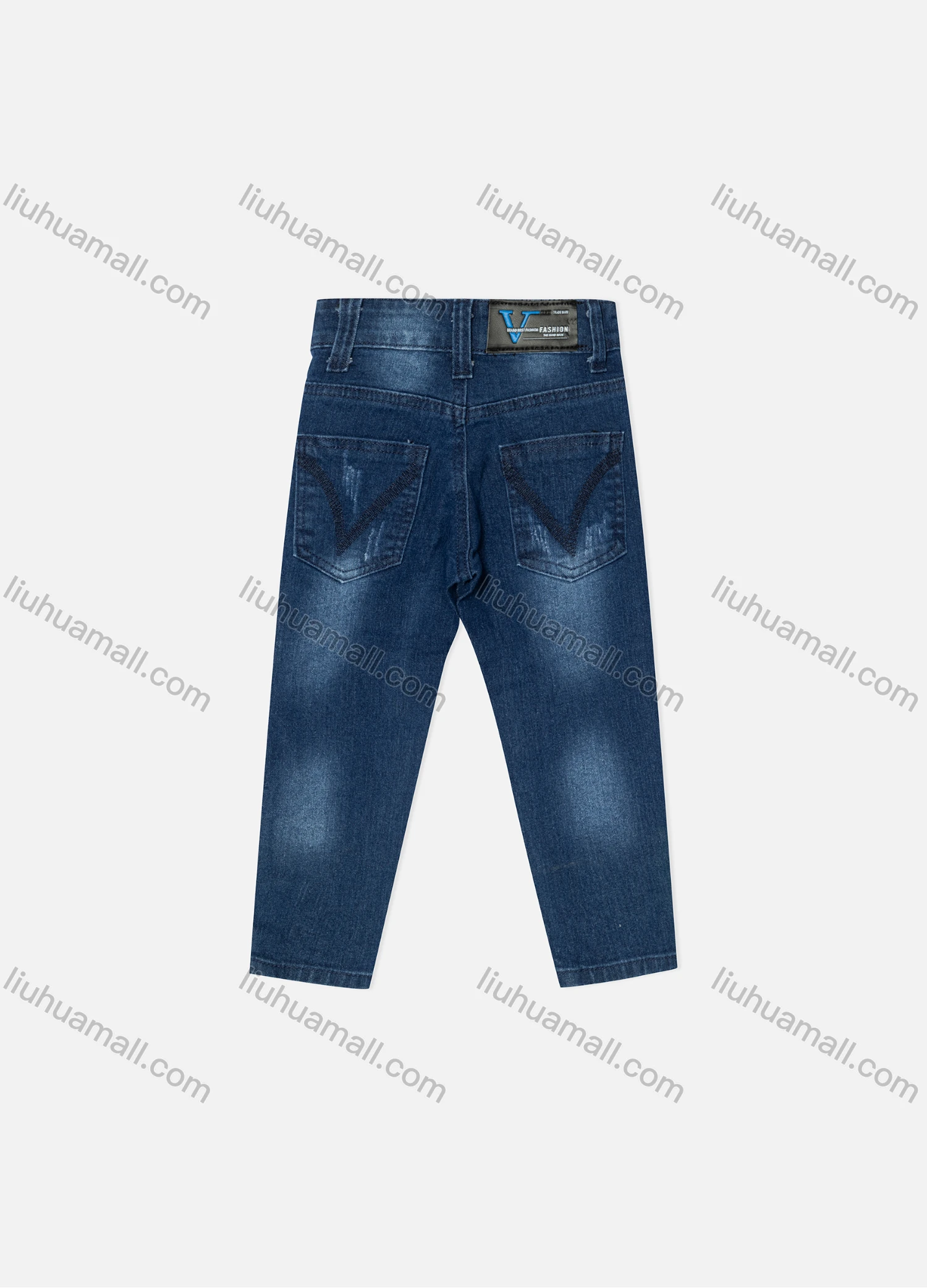 Wholesale Boy's Casual Ripped Distressed Straight Leg Ankle Length Jean - Liuhuamall