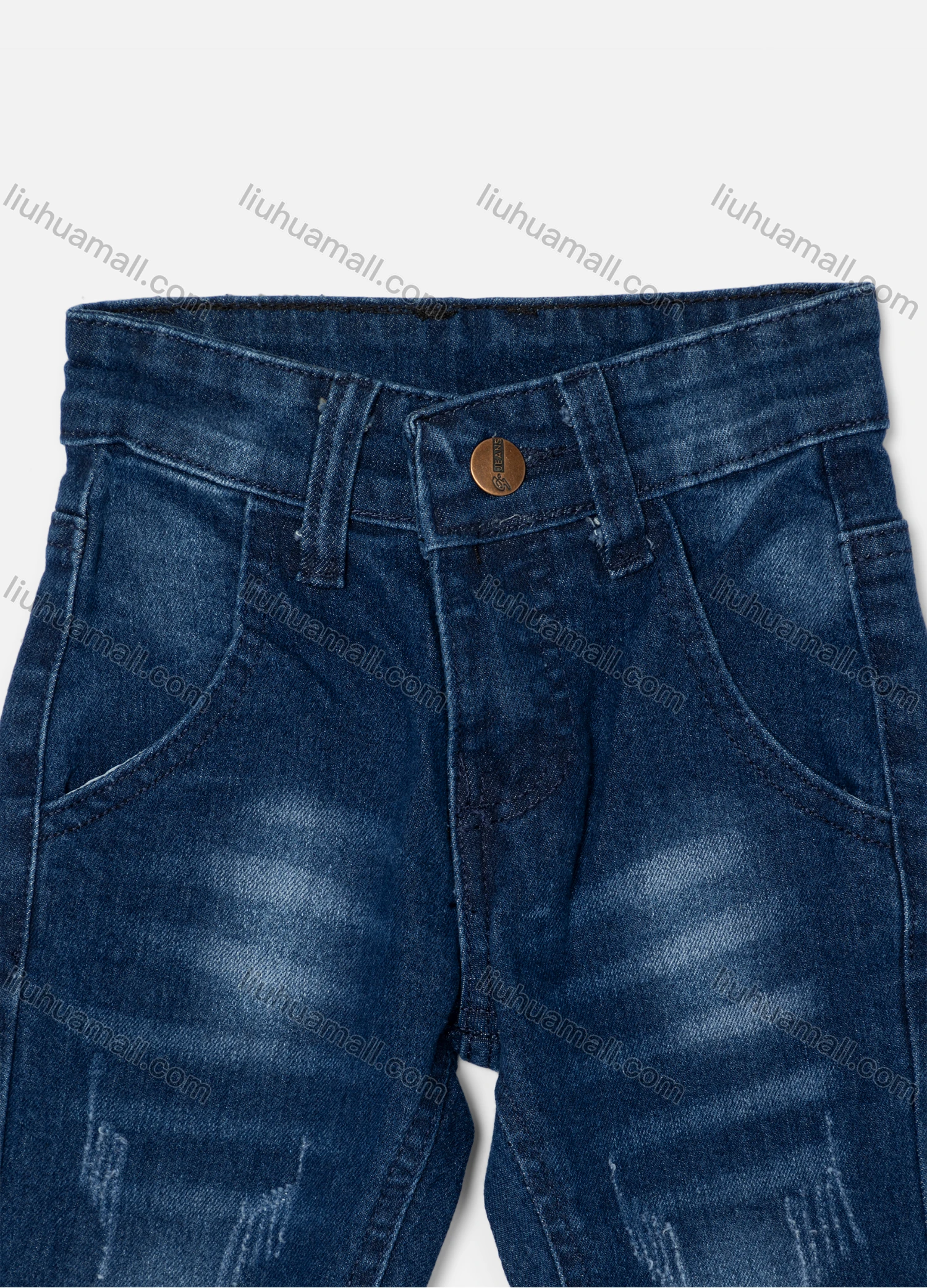 Wholesale Boy's Casual Ripped Distressed Straight Leg Ankle Length Jean - Liuhuamall