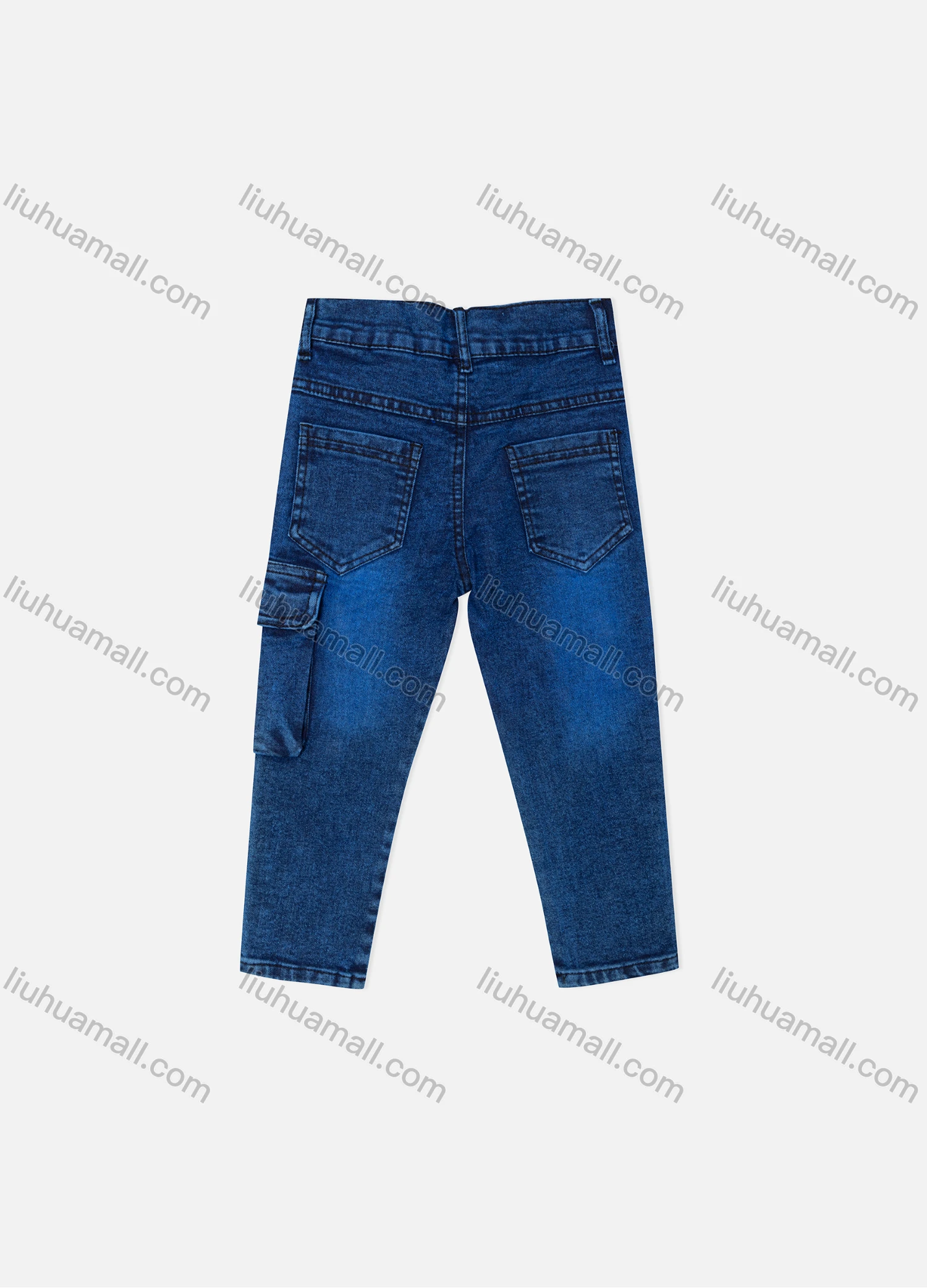 Wholesale Boy's Casual Distressed Letter Embroidery Straight Leg Ankle Length Jean - Liuhuamall