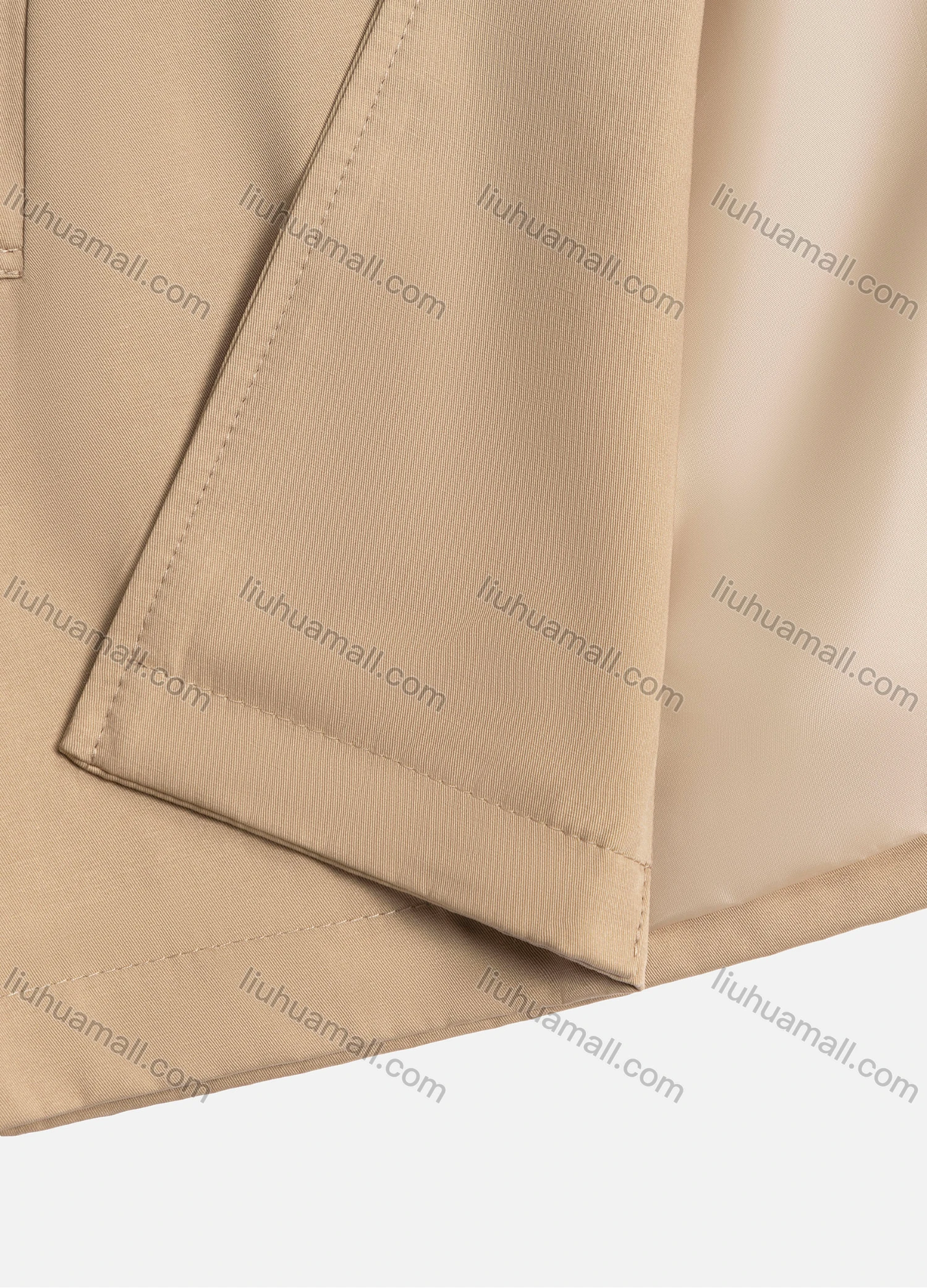 Wholesale Women's Casual Plain Lapel Long Sleeve Double Breasted Trench Coat With Belt - Liuhuamall