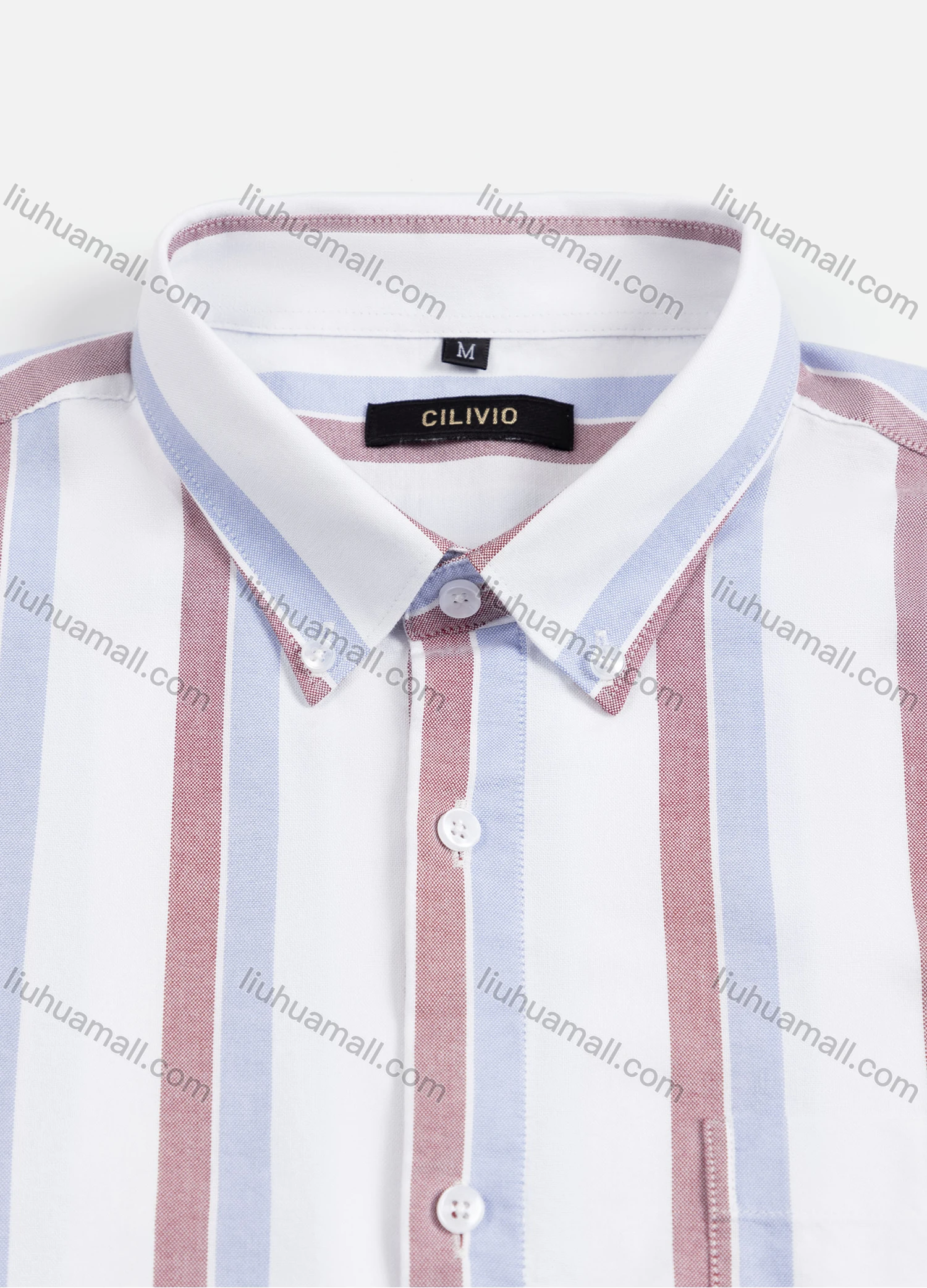 Wholesale Men's Casual Striped Buttons Down Long Sleeve Shirt - Liuhuamall