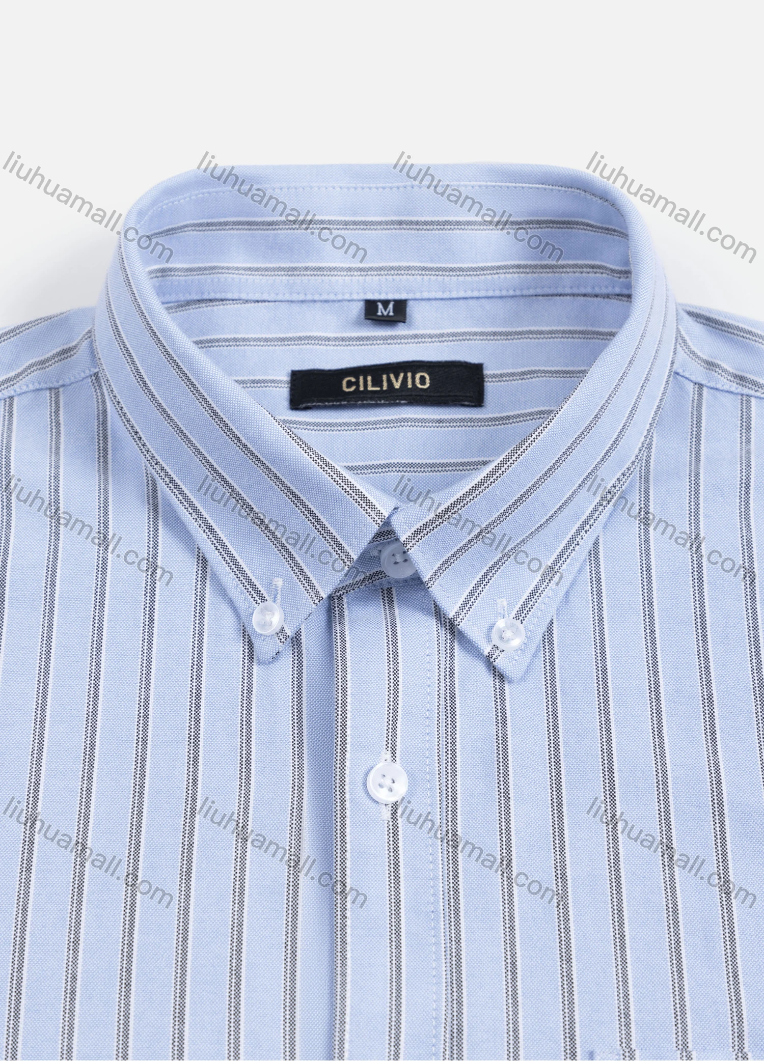 Wholesale Men's Casual Striped Buttons Down Long Sleeve Shirt - Liuhuamall