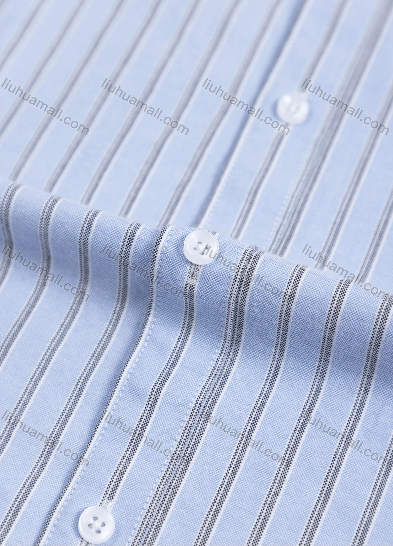 Wholesale Men's Casual Striped Buttons Down Long Sleeve Shirt - Liuhuamall