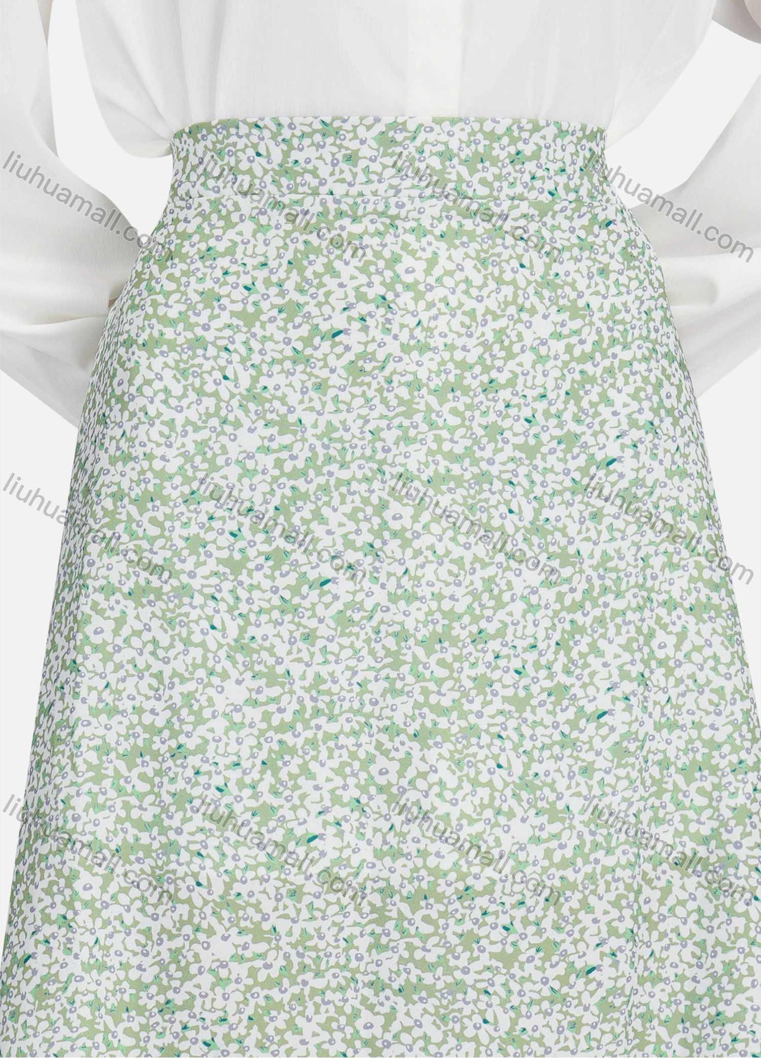 Wholesale Women's Casual Floral Print Elastic High Waist Maxi Skirts 1362# - Liuhuamall