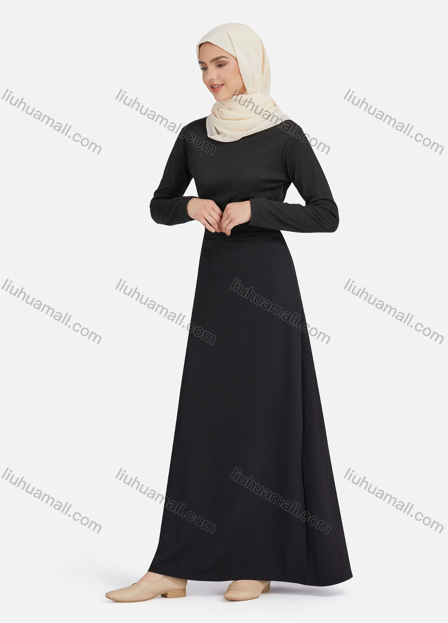 Wholesale Women's Casual Plain Elastic High Waist Maxi Skirts 1363# - Liuhuamall