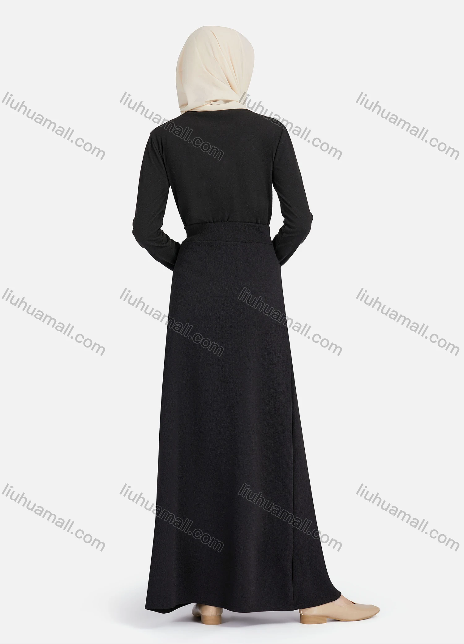 Wholesale Women's Casual Plain Elastic High Waist Maxi Skirts 1363# - Liuhuamall