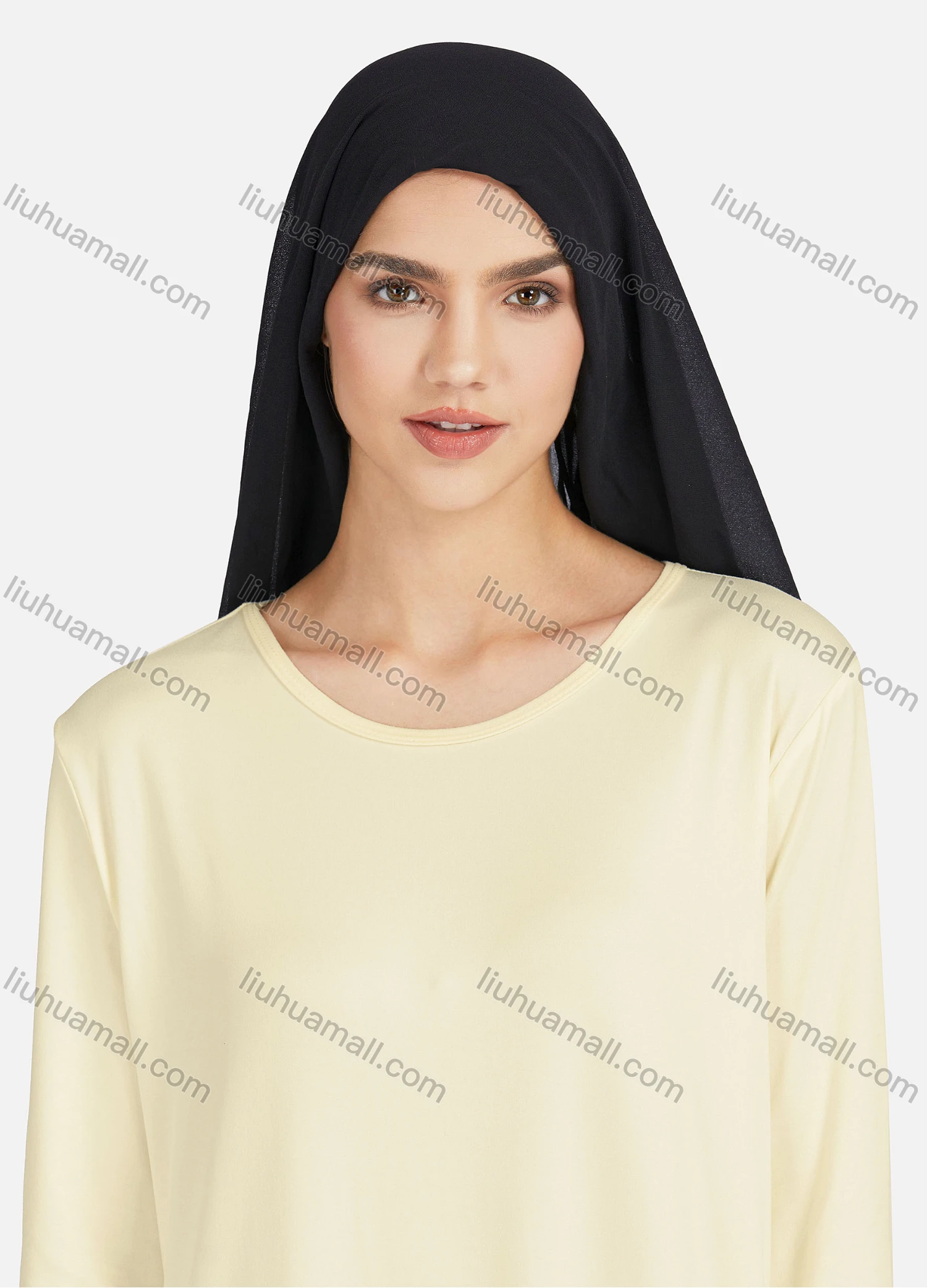 Wholesale Women's Casual Plain Round Neck Long Sleeve Maxi Dress 1364# - Liuhuamall