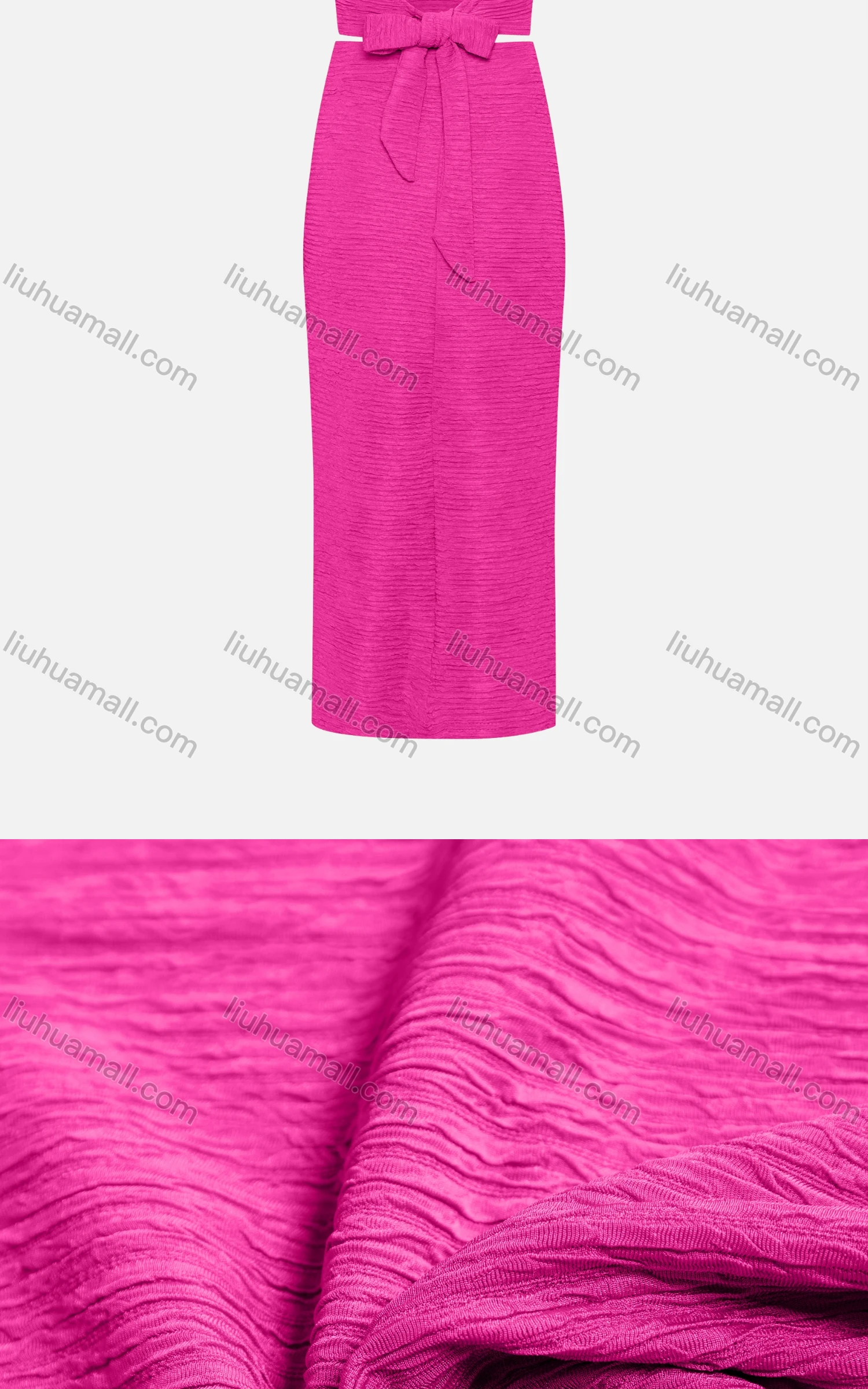 Wholesale Women's Sexy Plain Crop Backless Tie Back Tank Top 2-piece Set 313# - Liuhuamall