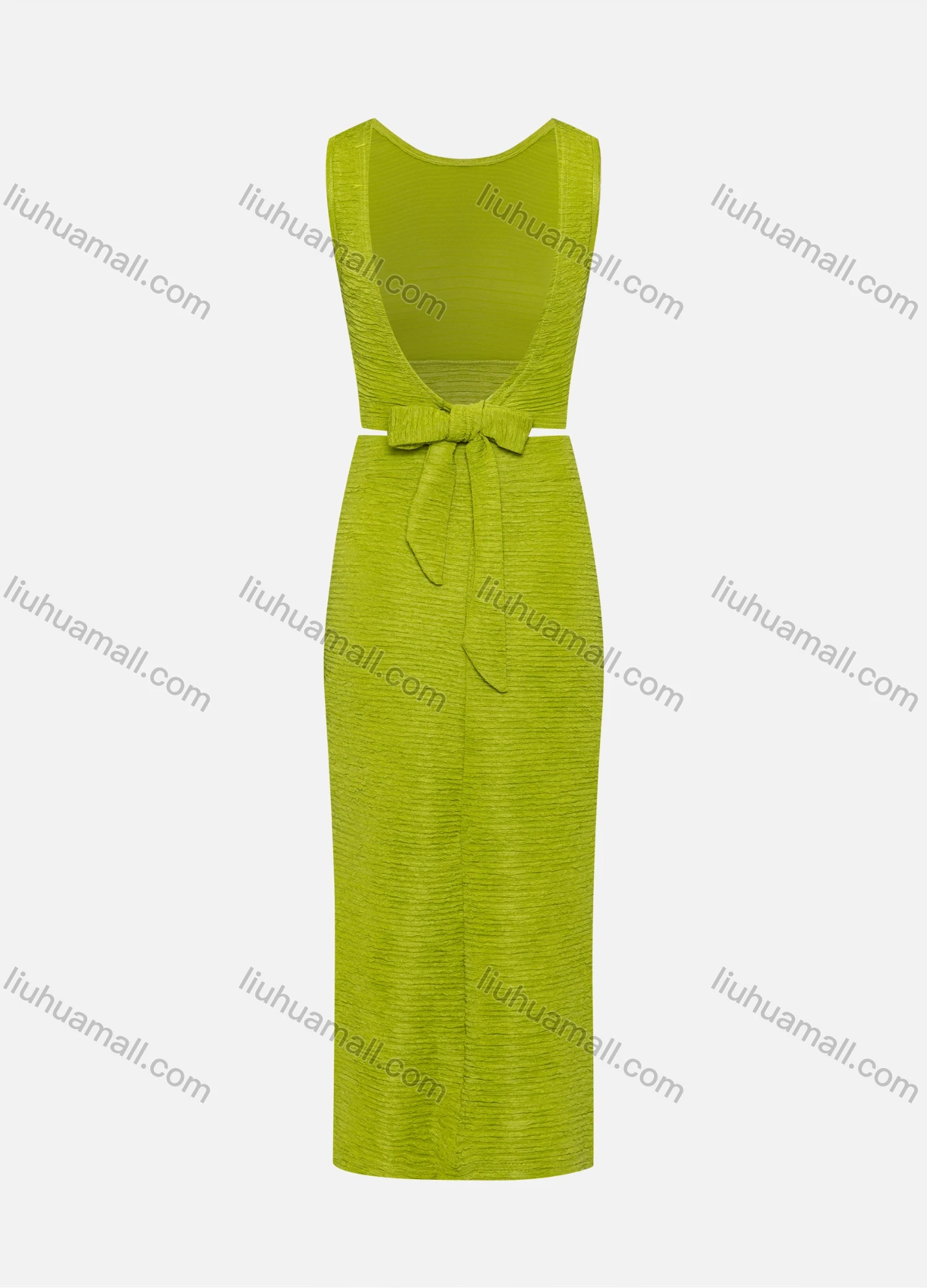 Wholesale Women's Sexy Plain Crop Backless Tie Back Tank Top 2-piece Set 313# - Liuhuamall