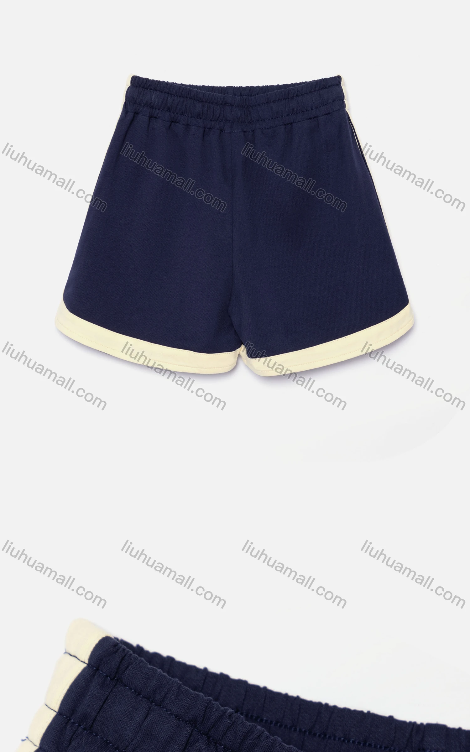 Wholesale Kid's Casual Contrast Slant Pockets Drawstring Breathable Shorts MB23BKZ725# - Liuhuamall