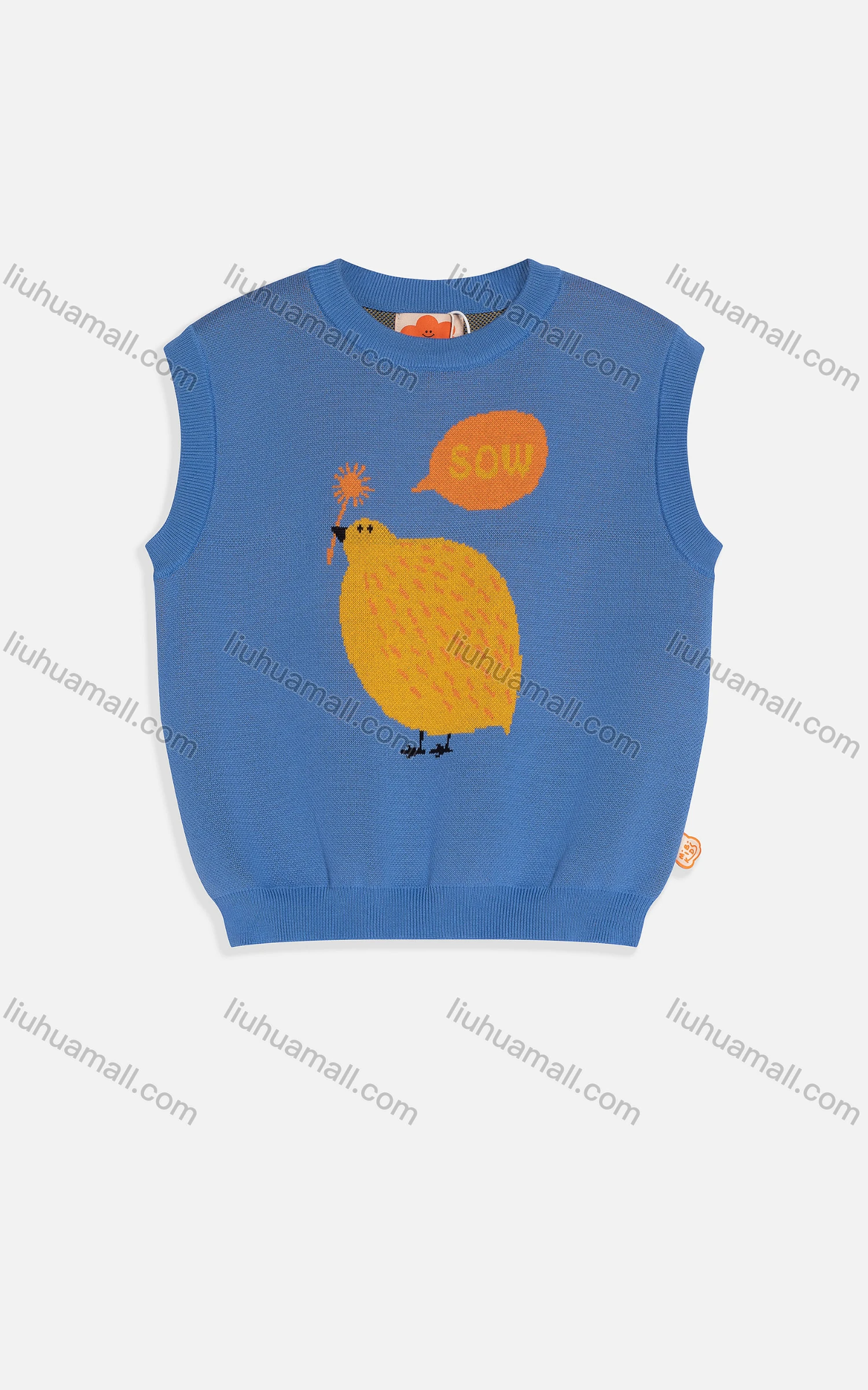 Wholesale Kid's Casual Crew Neck Sleeveless Cartoon Graphic Knit Sweater Vest MB23AMY701# - Liuhuamall
