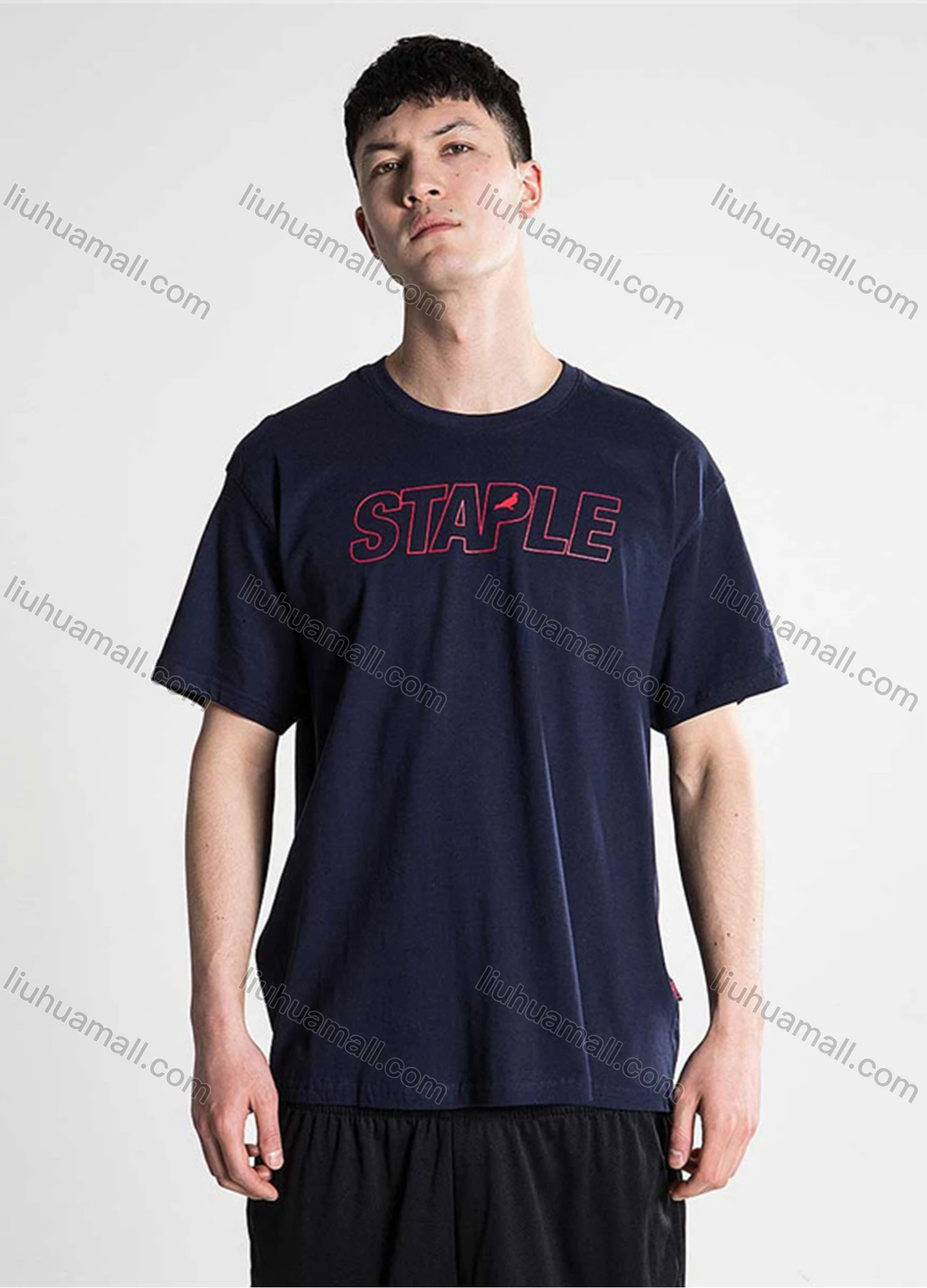 Wholesale Men's Round Neck Short Sleeve Letter Graphic T-Shirt 1801c4660# - Liuhuamall