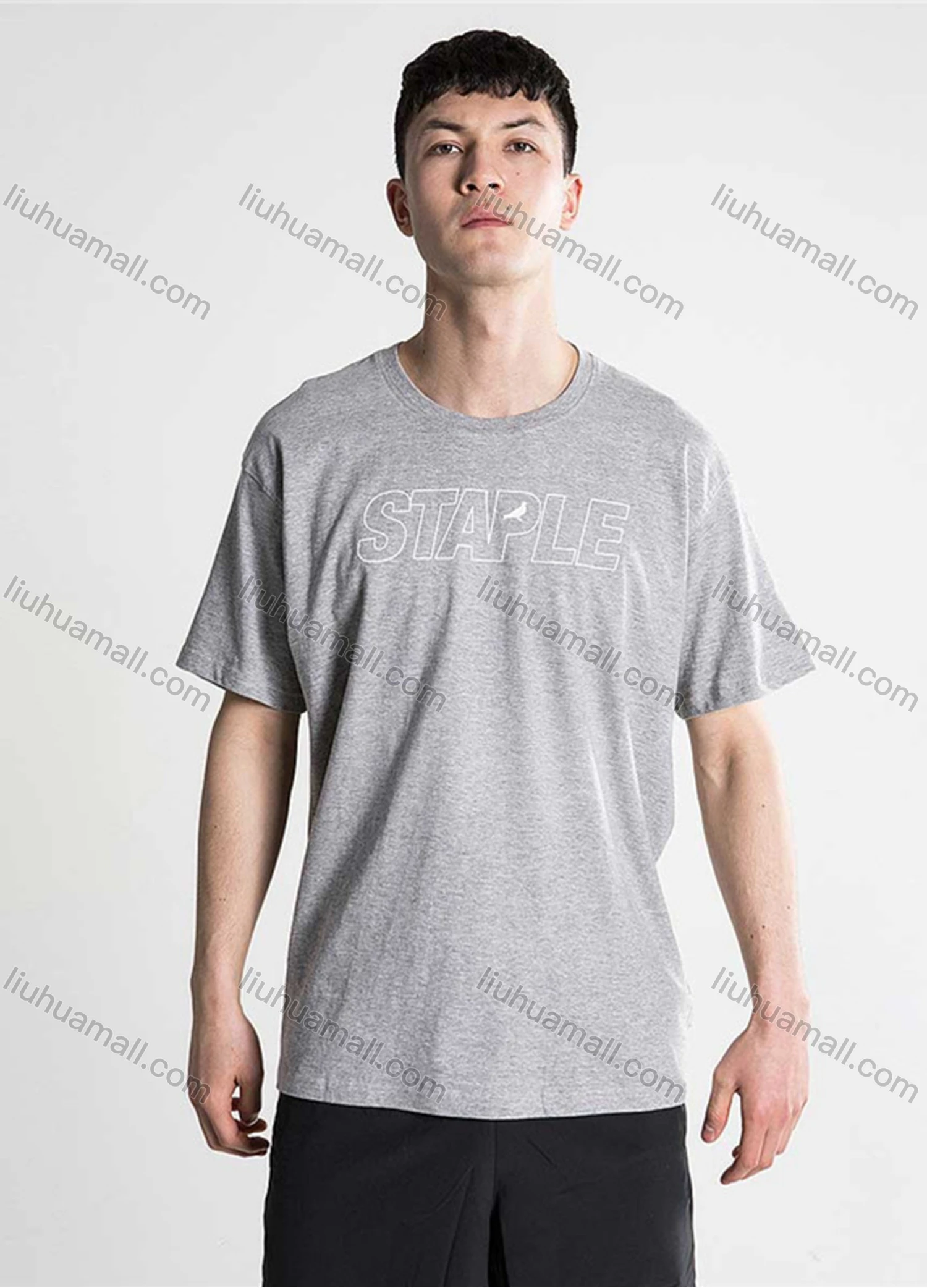 Wholesale Men's Round Neck Short Sleeve Letter Graphic T-Shirt 1801c4660# - Liuhuamall
