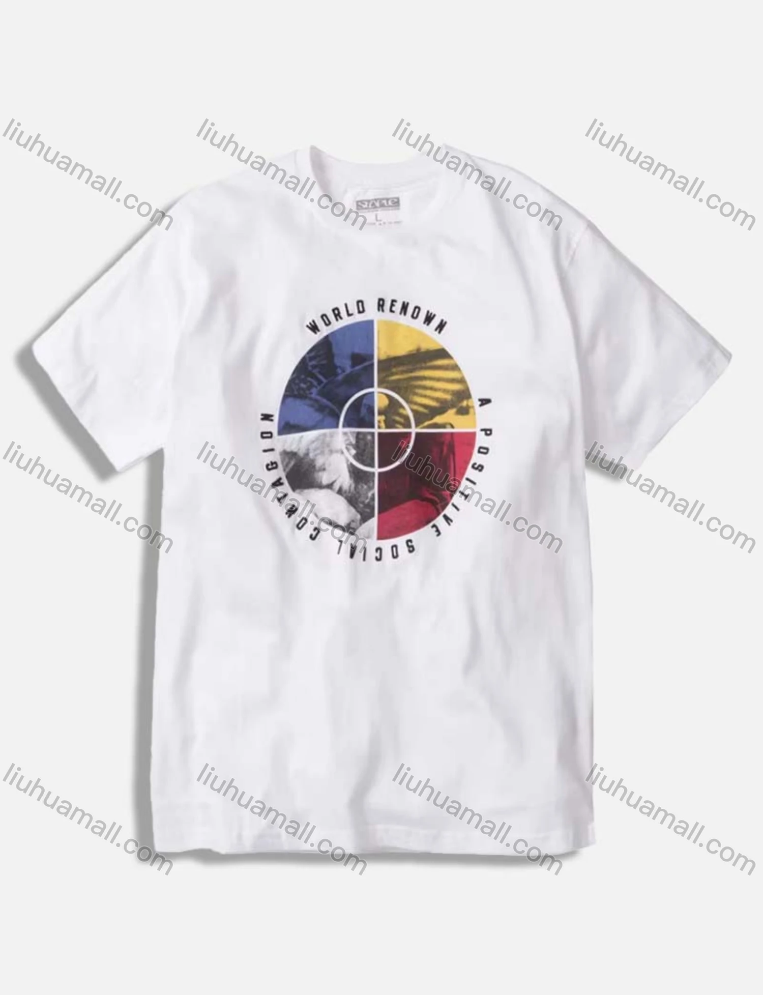Wholesale Men's Round Neck Short Sleeve Letter Graphic T-Shirt 1808C4994# - Liuhuamall