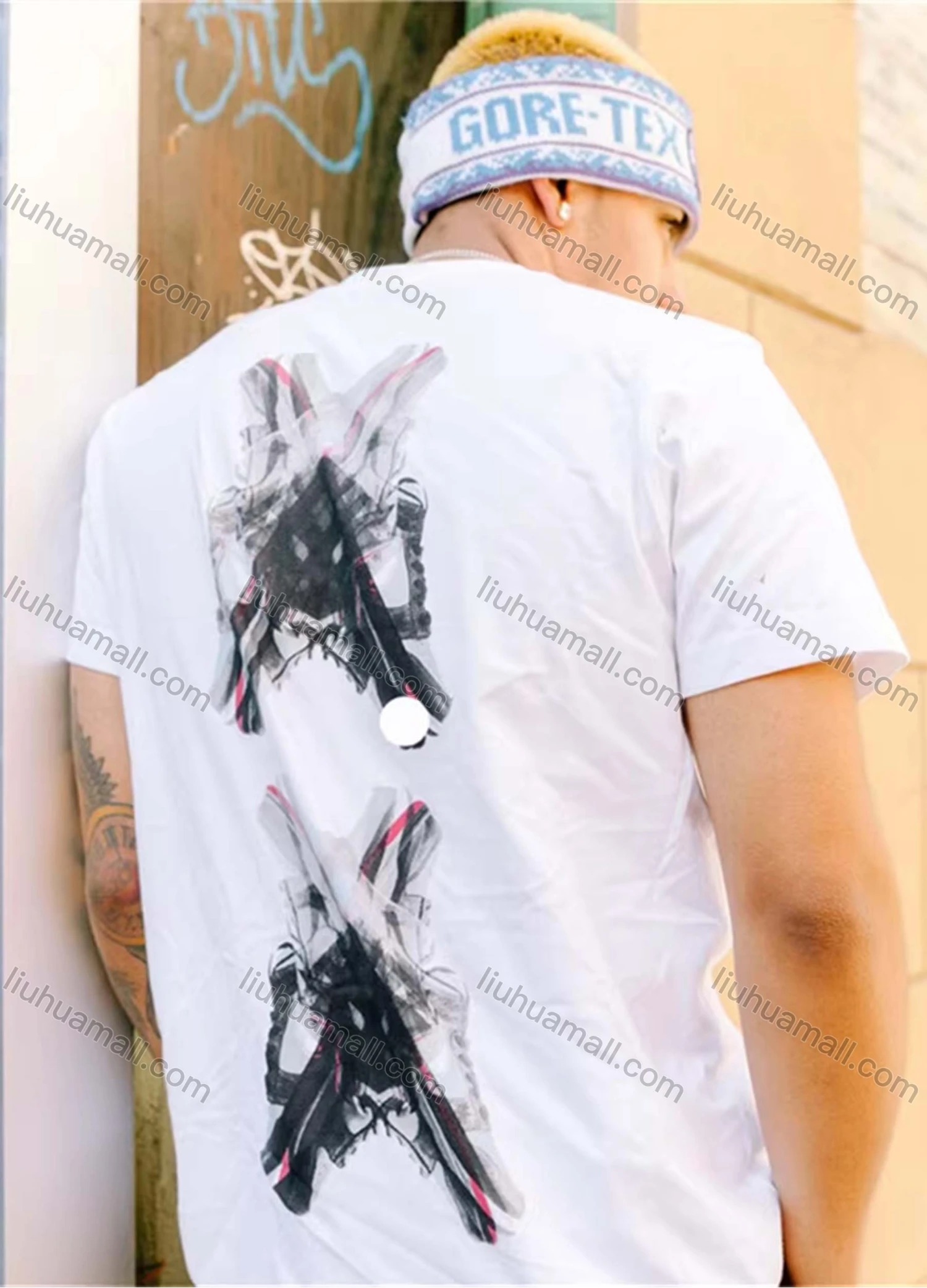 Wholesale Men's Round Neck Short Sleeve Hip-hop Graphic T-Shirt 9987# - Liuhuamall