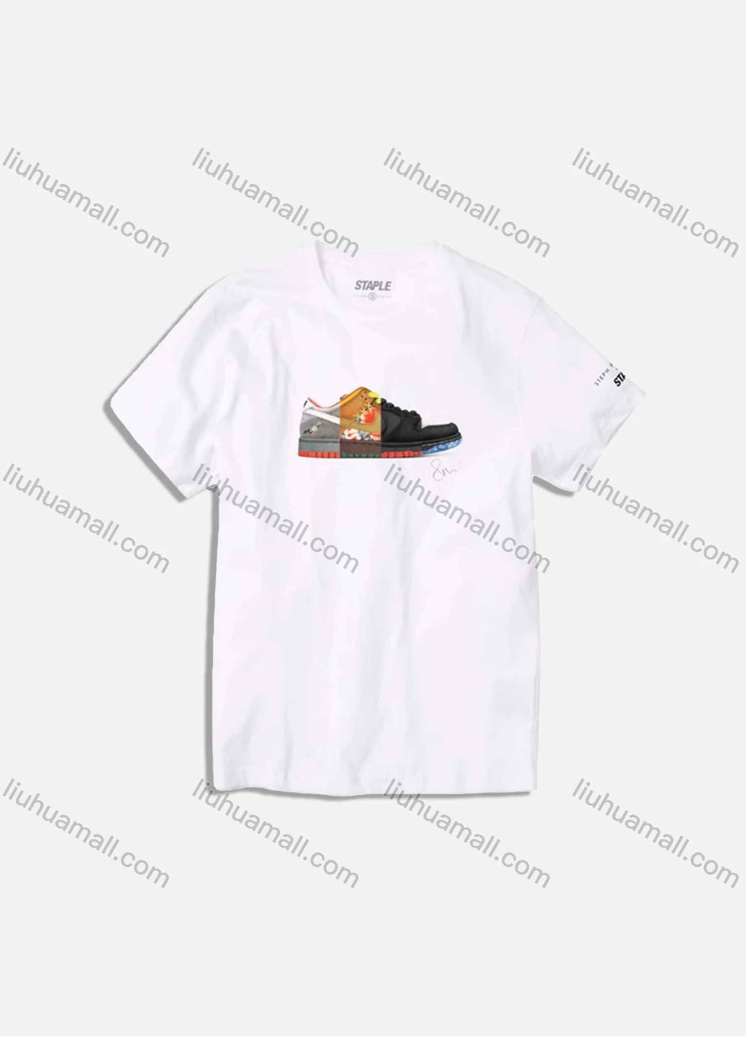 Wholesale Men's Round Neck Short Sleeve Shoe Graphic T-Shirt 1908C10115# - Liuhuamall